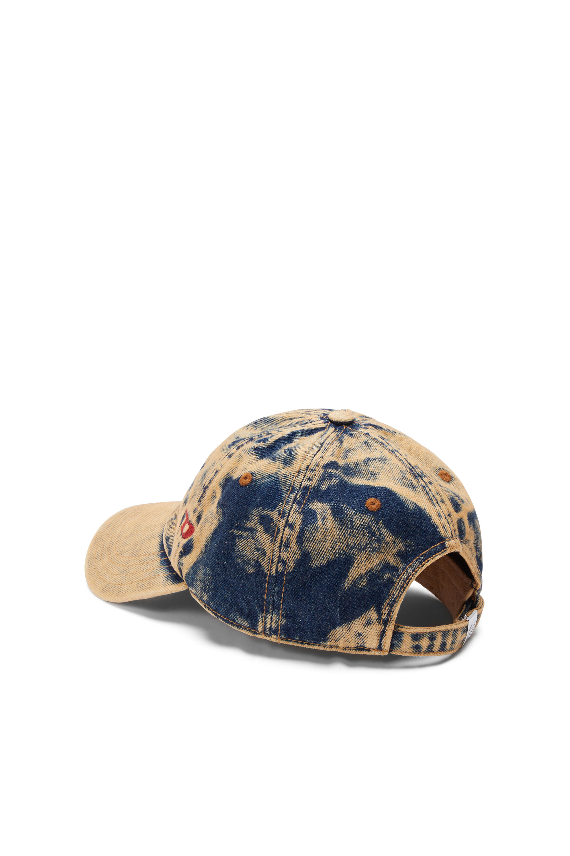 Diesel - C-SAB, Man's Baseball cap in treated denim in Beige/Blue - 2
