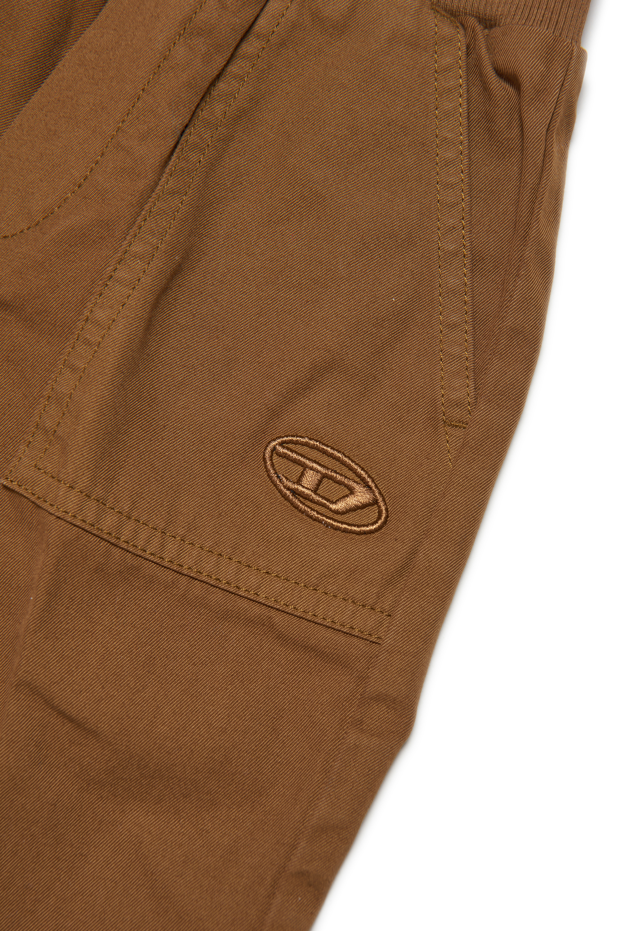 Diesel - PSTAKB, Man's Cotton pants with fatigue pockets in Light Brown - 3