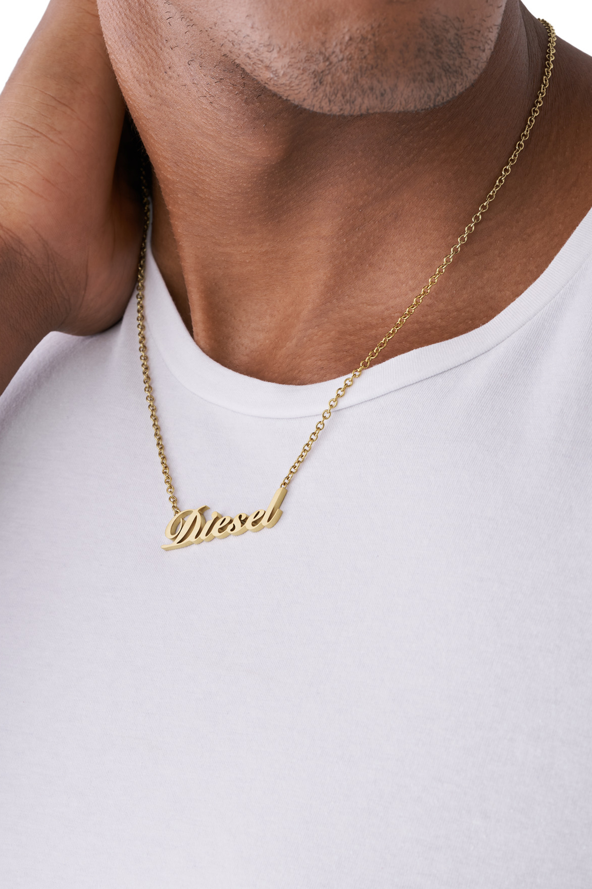 Diesel - DX1372, Unisex's Gold Stainless Steel Chain Necklace in Gold - 4