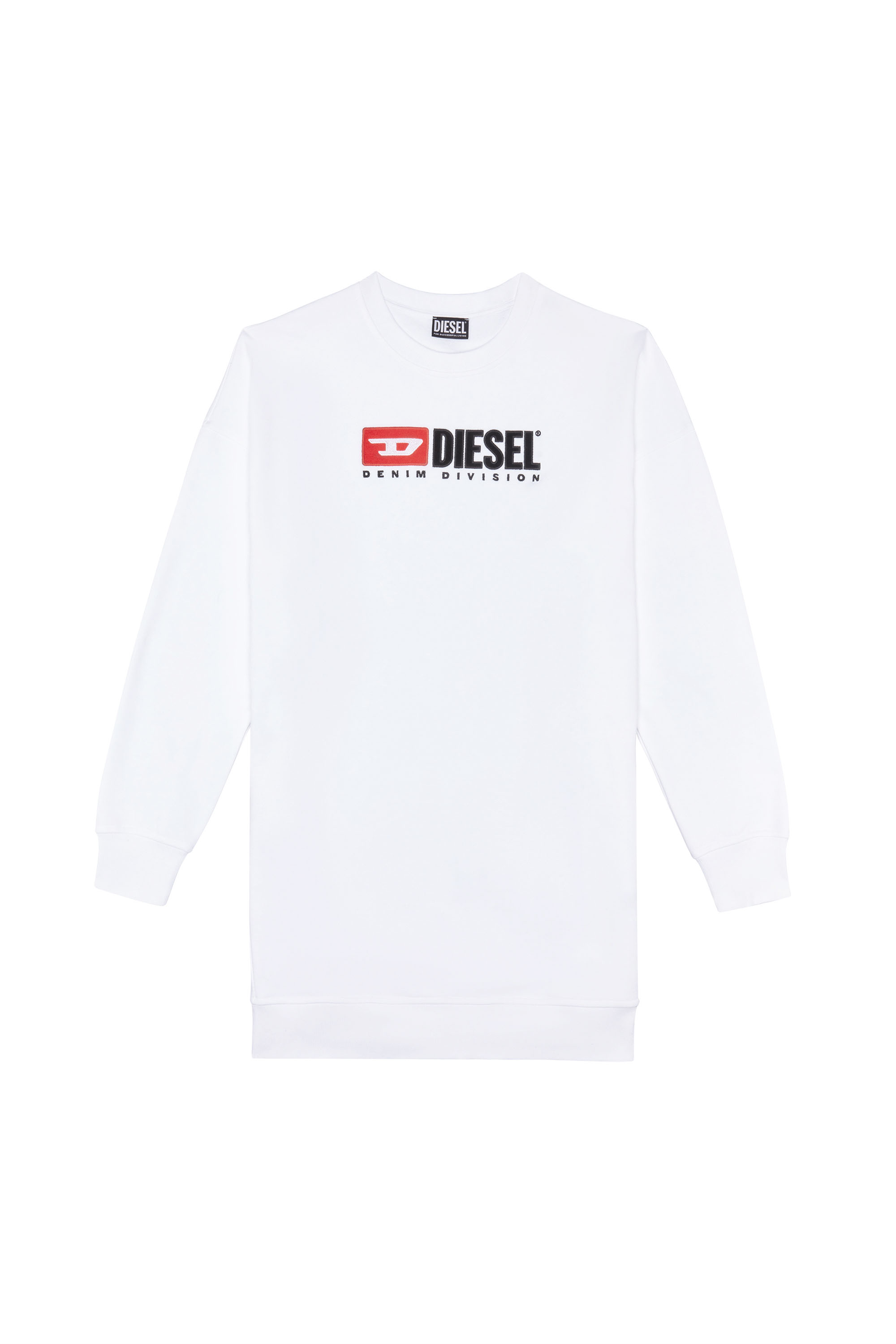 Diesel - D-ROBBIE-DIV, Woman's Sweatshirt dress with logo in White - 2