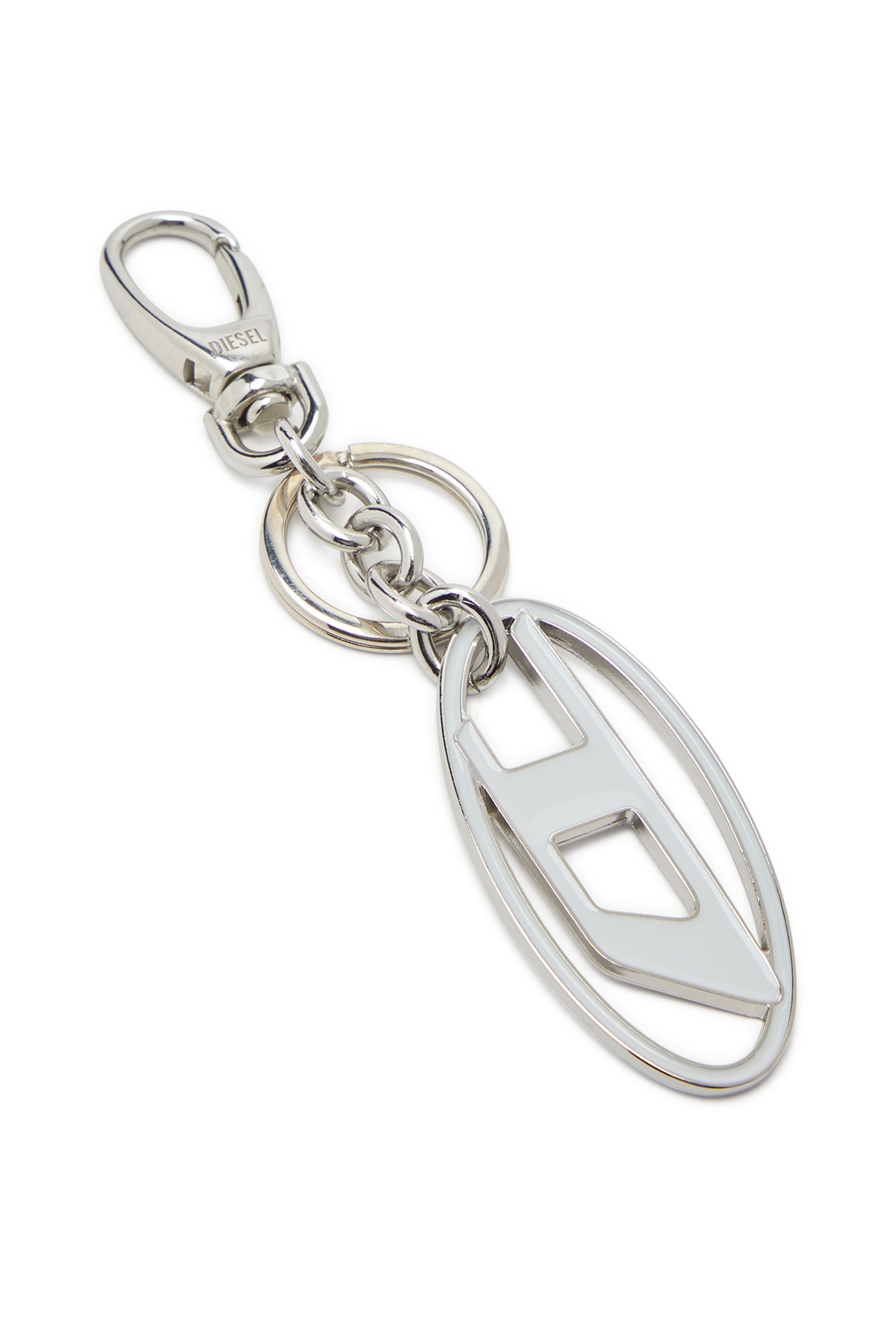 Diesel - HOLY-B, Woman's Enamel and metal 'D' keyring in Silver - 2