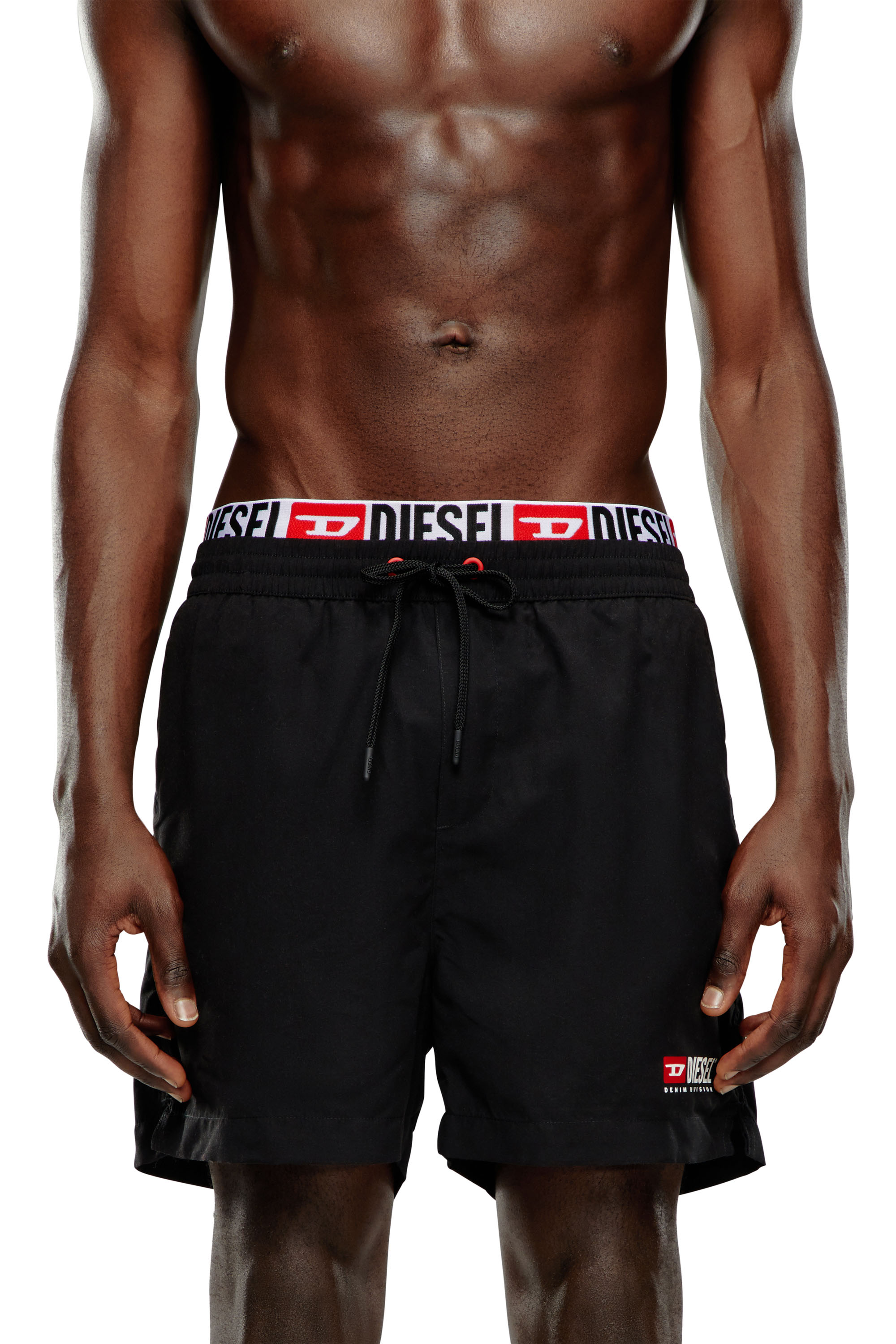 Diesel - BMBX-VISPER-41, Man's Double-waist board shorts in Black - 2