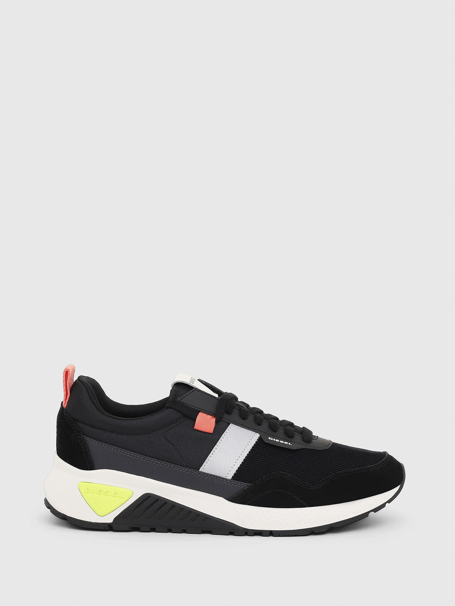 Diesel - S-KB LOW RUN, Man's Sneakers in ripstop nylon and suede in Black - 1