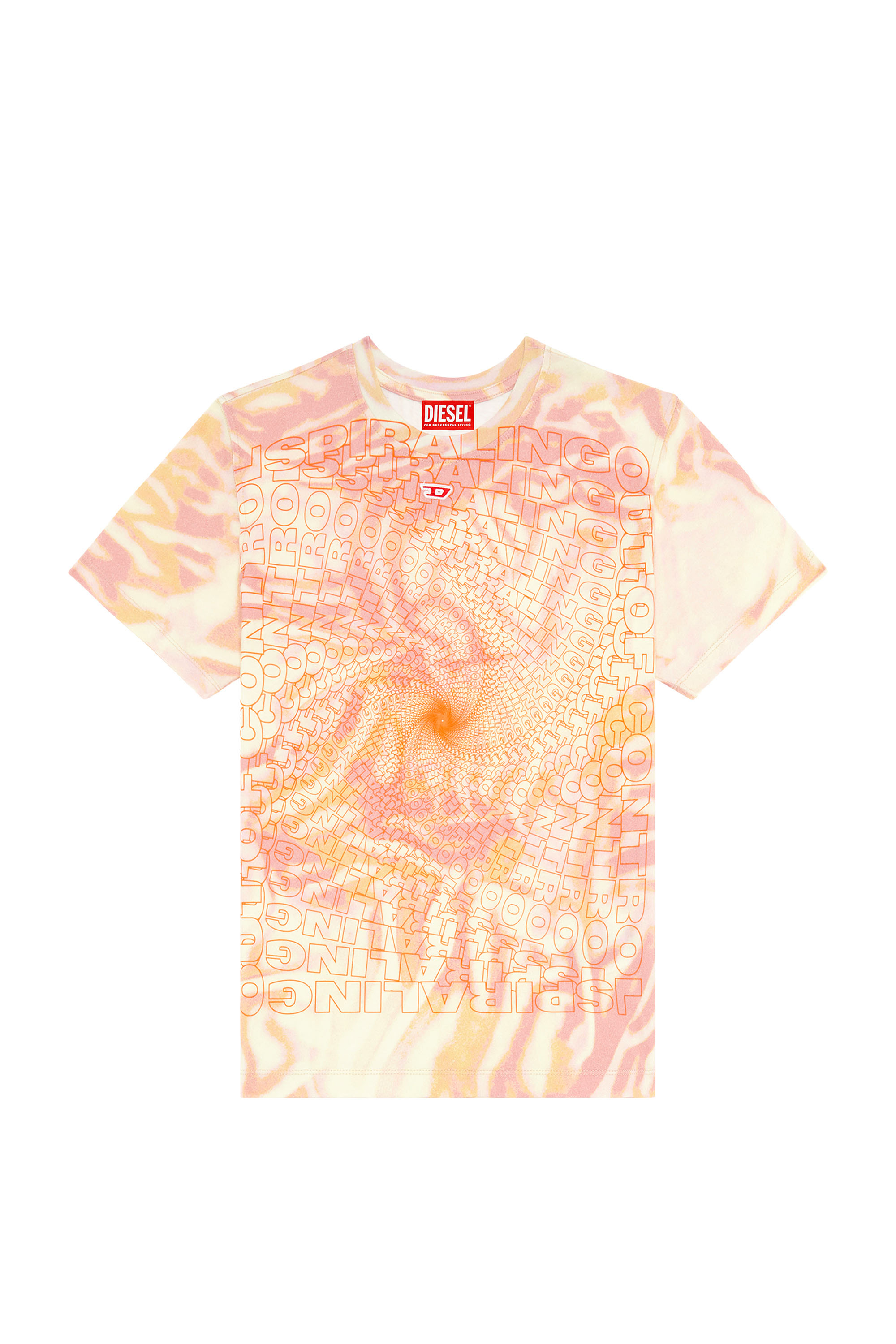 Diesel - T-REGS-N6, Woman's T-shirt with zebra-camo print in Face Powder - 3