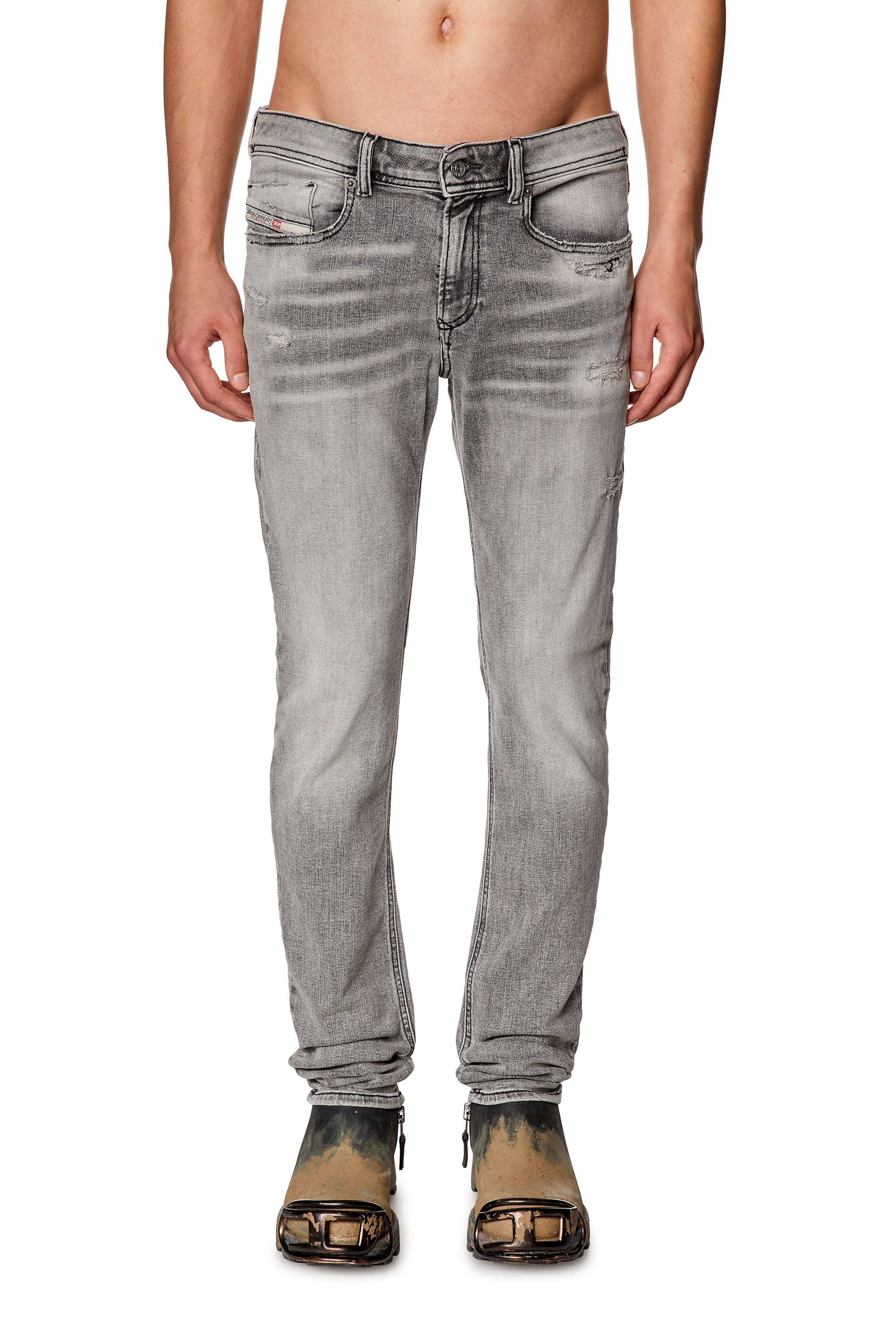 Diesel - Man's Skinny Jeans 1979 Sleenker E9B97, Black/Dark grey - 1