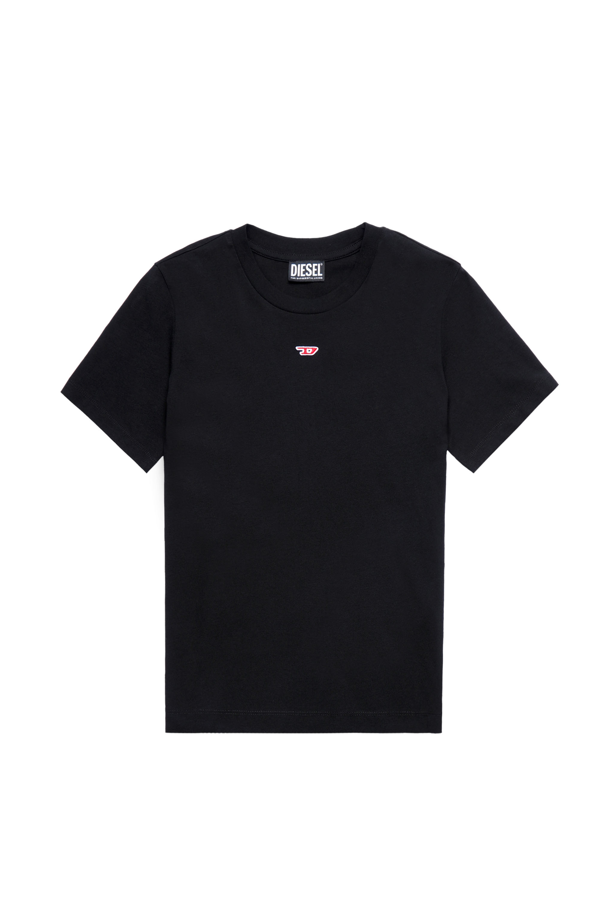 Diesel - T-REG-D, Woman's T-shirt with D logo in Black - 3