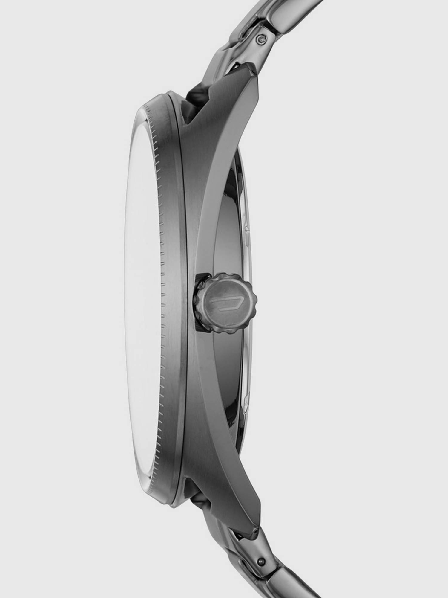 Diesel - DZ1855, Man's Fastback gray three-link strap watch, 46 mm in Silver - 2