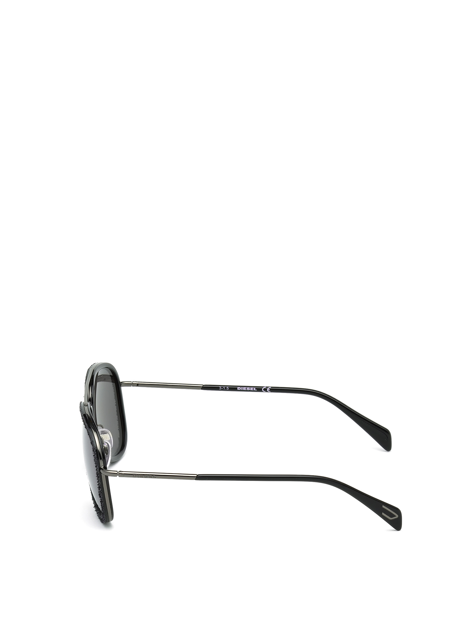Diesel - DL0167, Unisex's Double bridge eyewear with thin temples in Black - 1