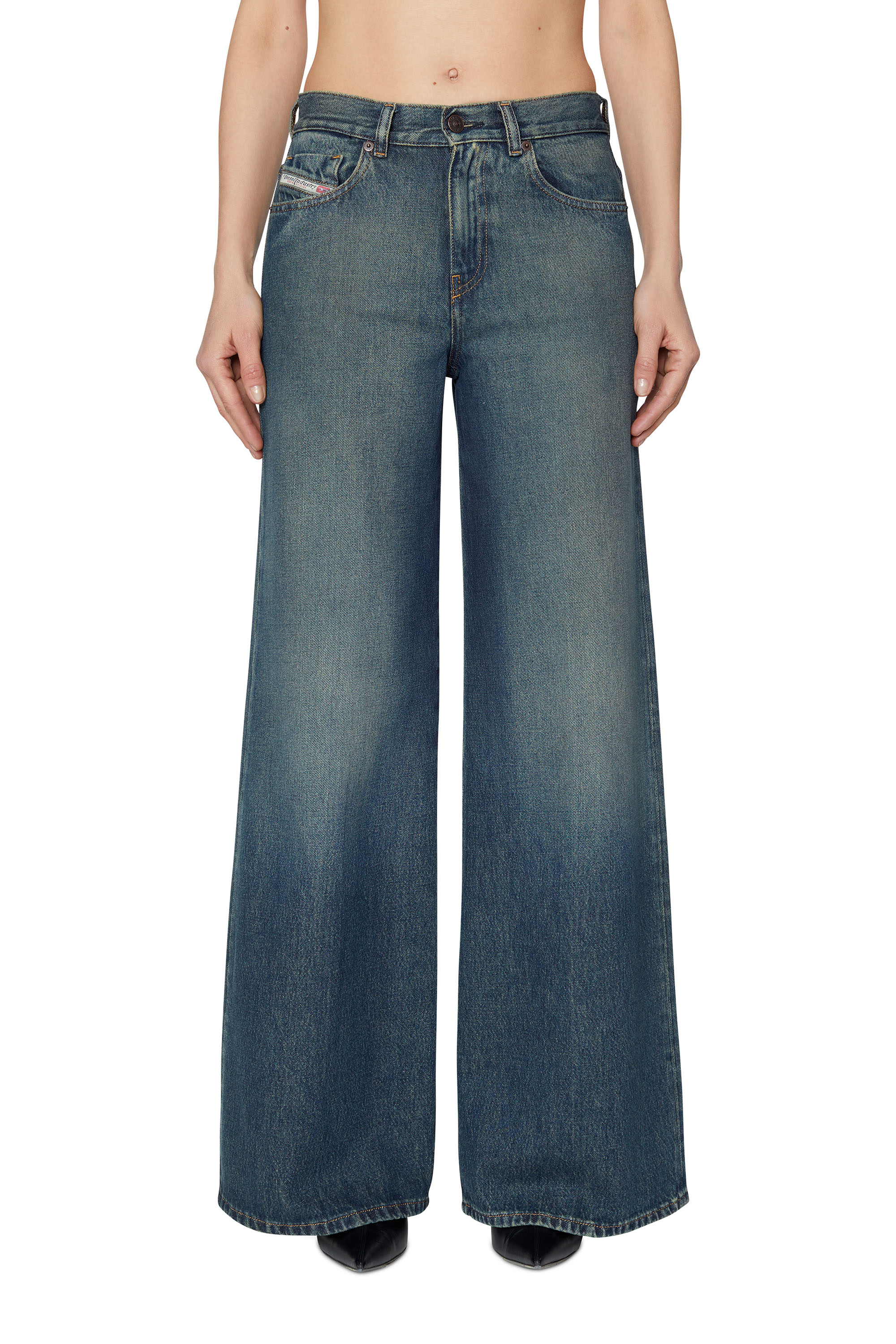 Diesel - Bootcut and Flare Jeans 1978 D-Akemi 09C04, Woman's Bootcut and Flare Jeans - 1978 D-Akemi in Dark Blue - 1
