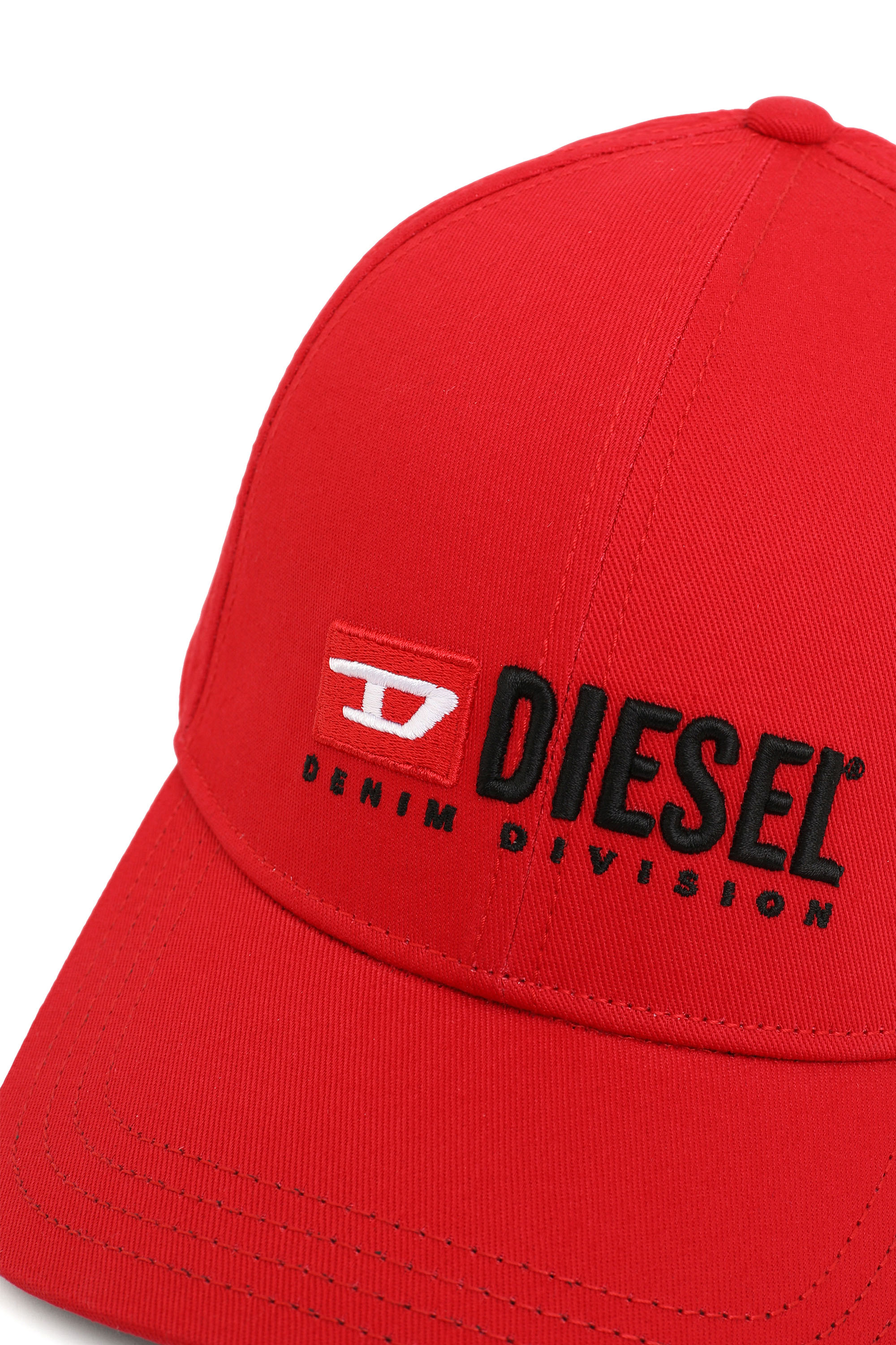 Diesel - CORRY-DIV, Unisex's Baseball cap with Denim Division logo in Red - 3