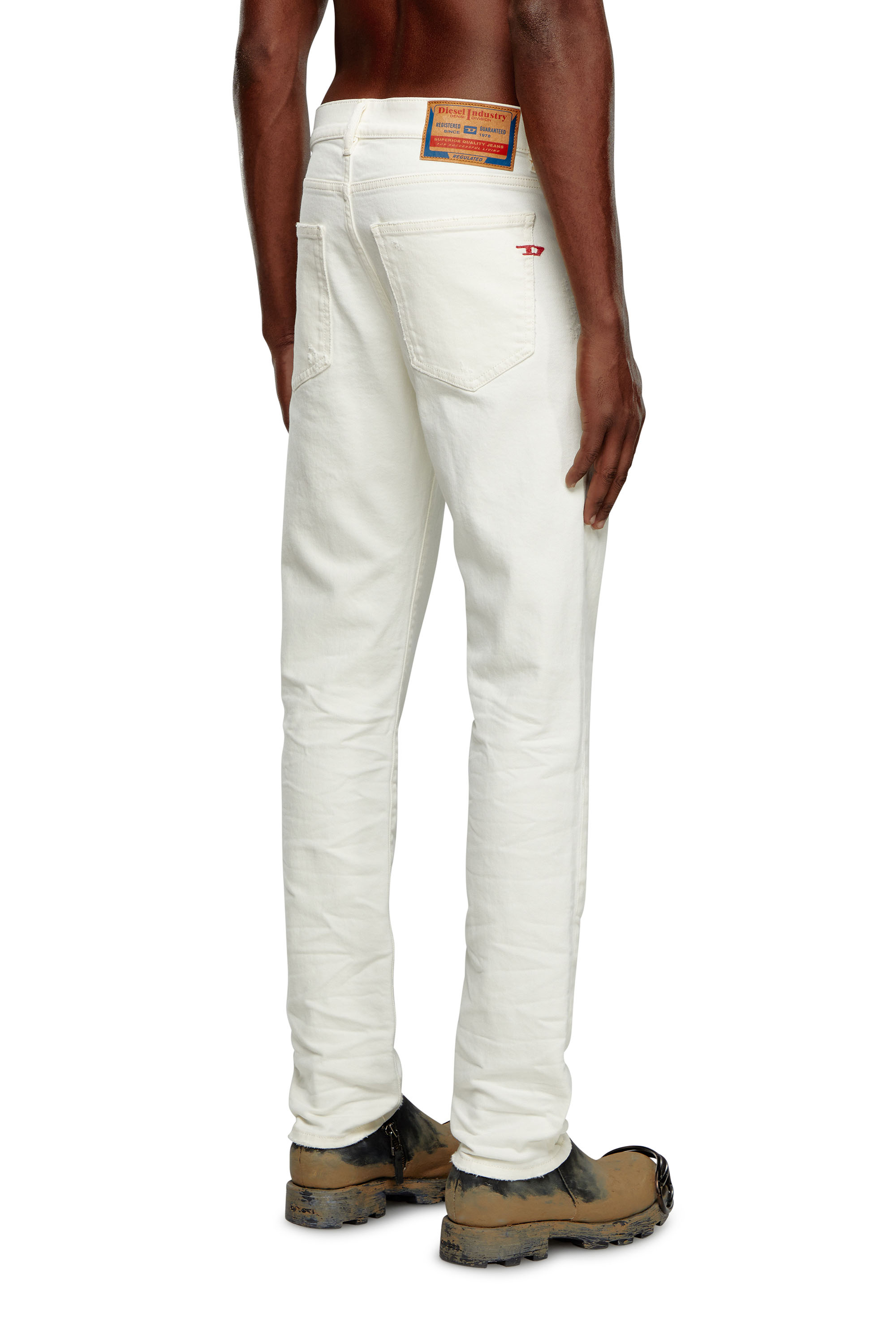 Diesel - Man's Slim Jeans 2019 D-Strukt 09I15, White - 4