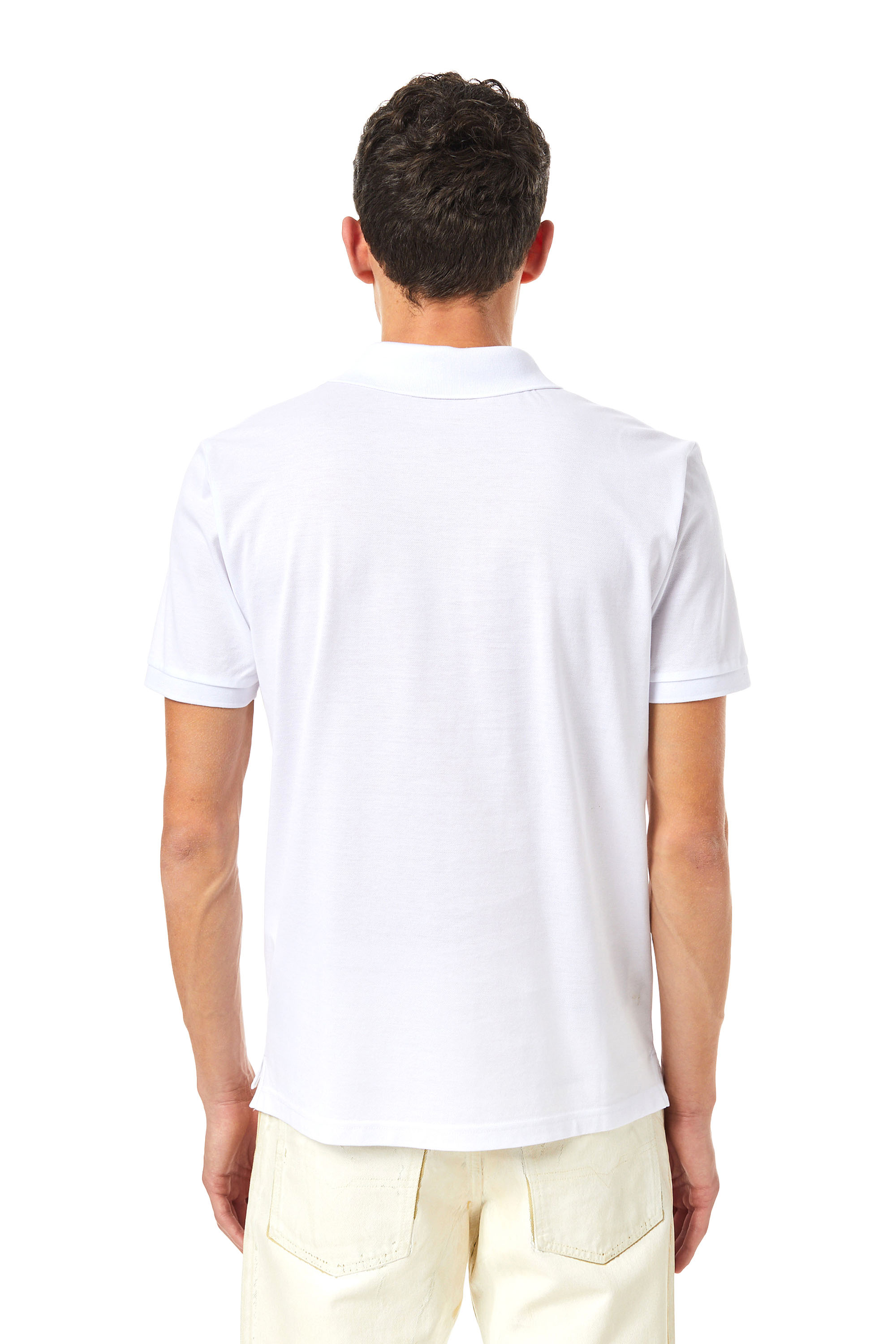 Diesel - T-SMITH-DOVAL-PJ, Man's Polo shirt with oval D patch in White - 4