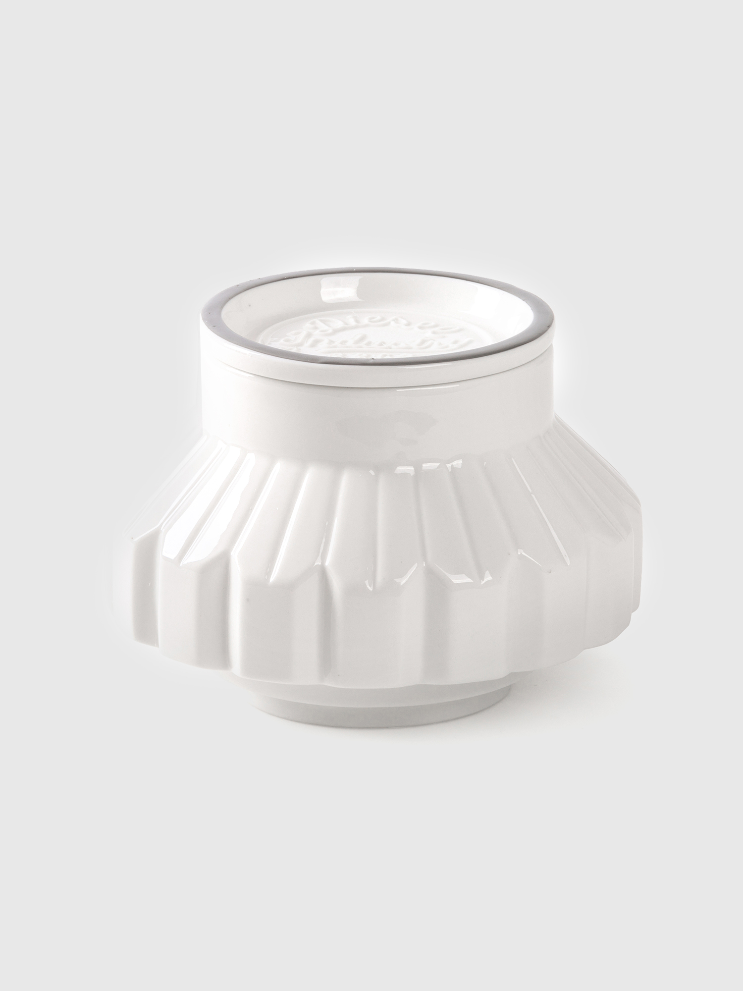 Diesel - 10905 SIL MACHINE, Unisex's Medium porcelain jar in White - 2