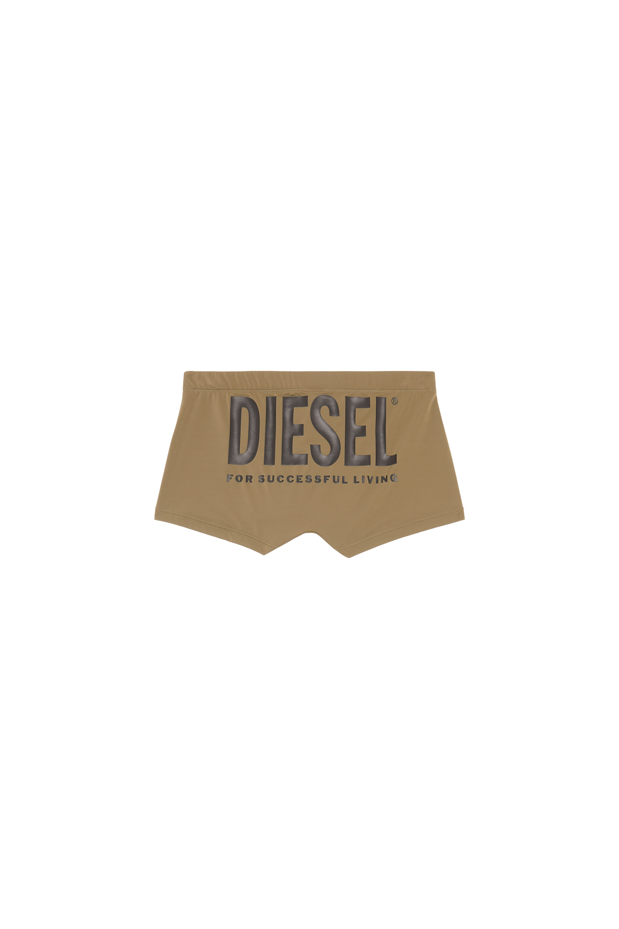 Diesel - BMBX-BRAD, Man's Swim boxer briefs with back maxi print in Green - 2
