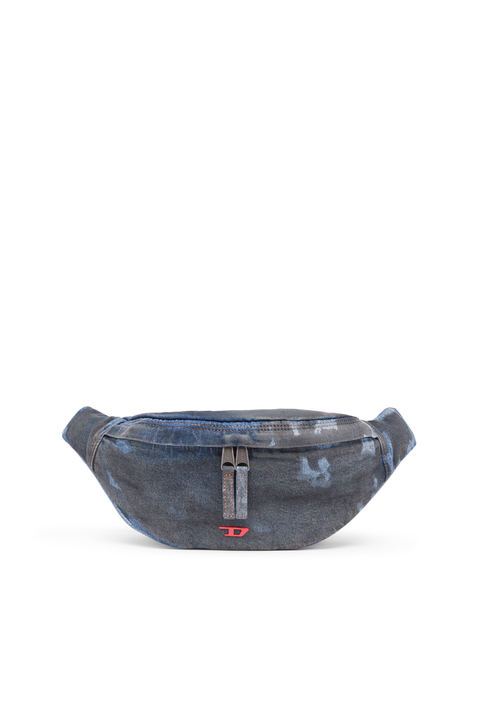 Diesel - RAVE BELTBAG, Unisex's Rave-Belt bag in coated denim in Blue - 1