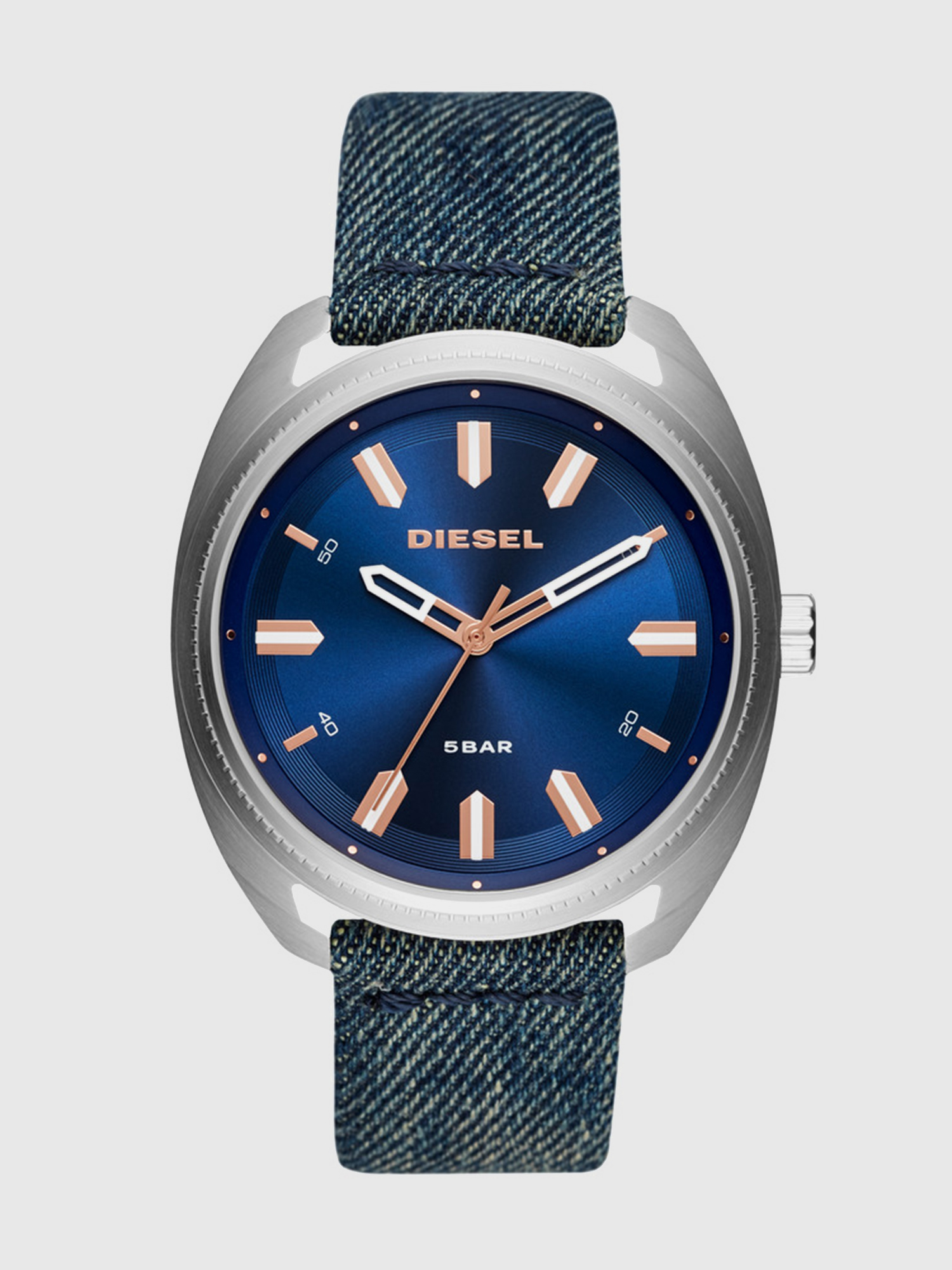 Diesel - DZ1854, Man's Fastback blue watch with denim strap, 46 mm in Blue - 1
