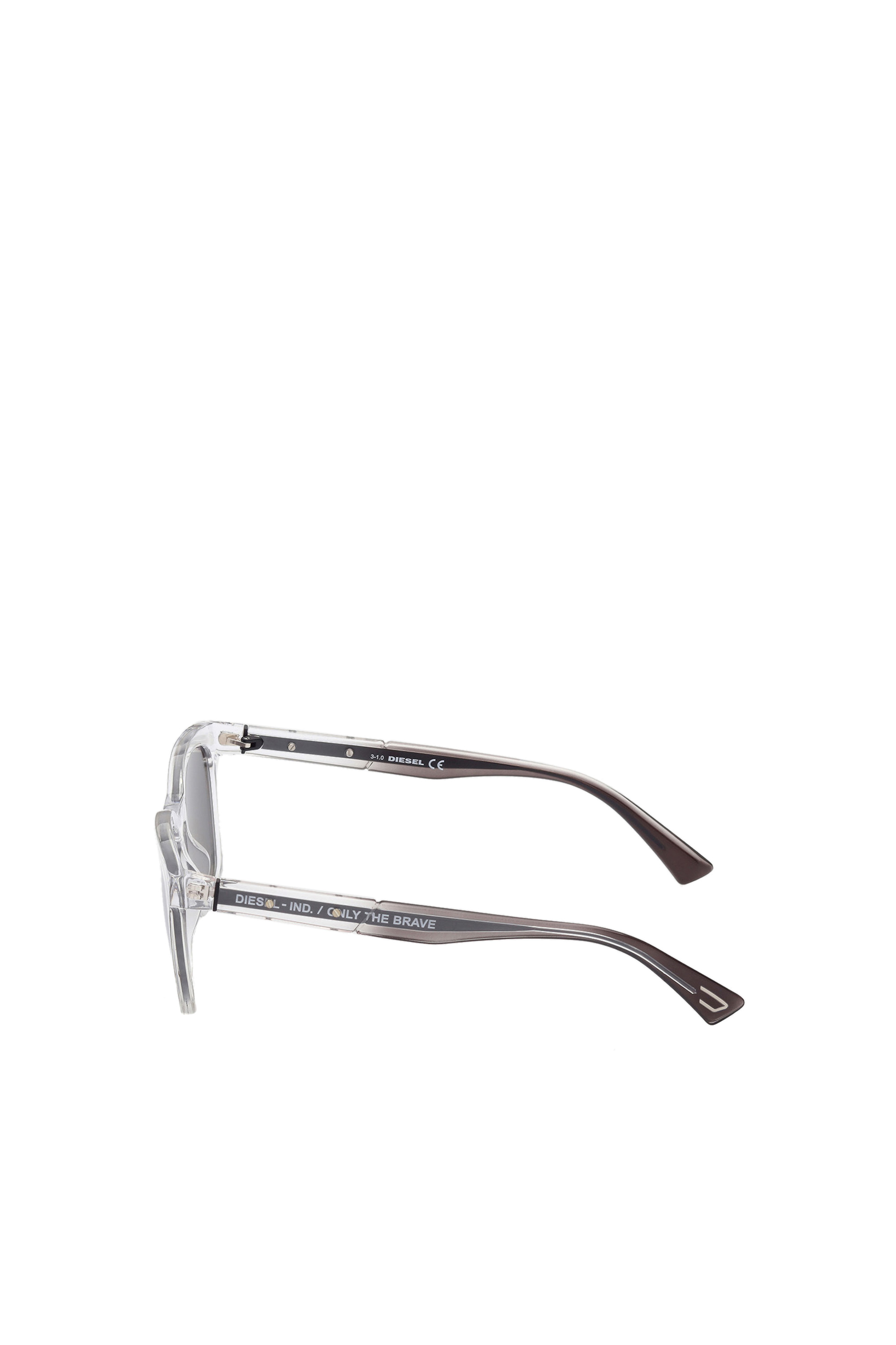 Diesel - DL0342, Unisex's Sunglasses with squared proportions frame in White - 1