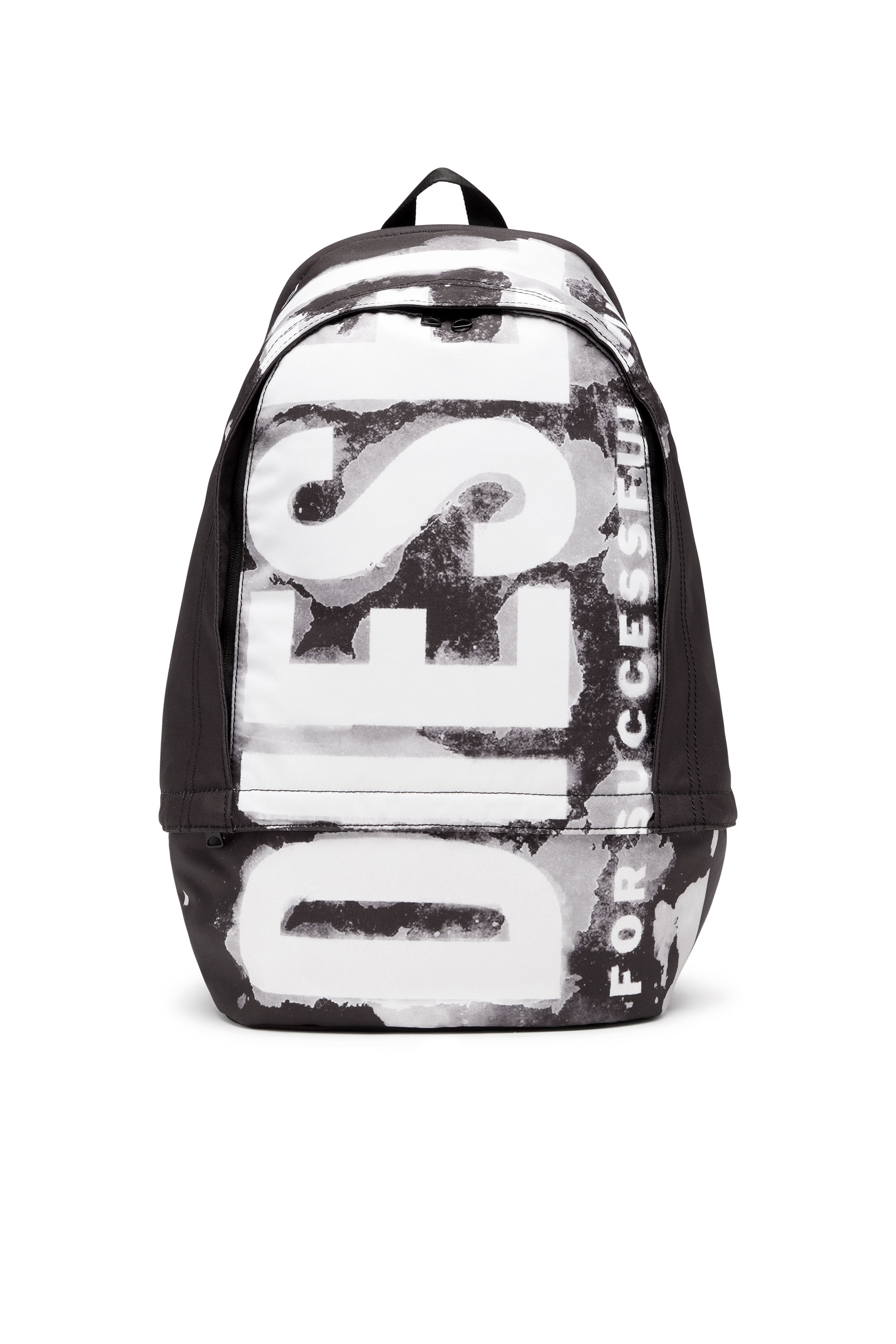 Diesel - RAVE BACKPACK X, Man's Rave Backpack X - Backpack in logo-printed fabric in Black - 1