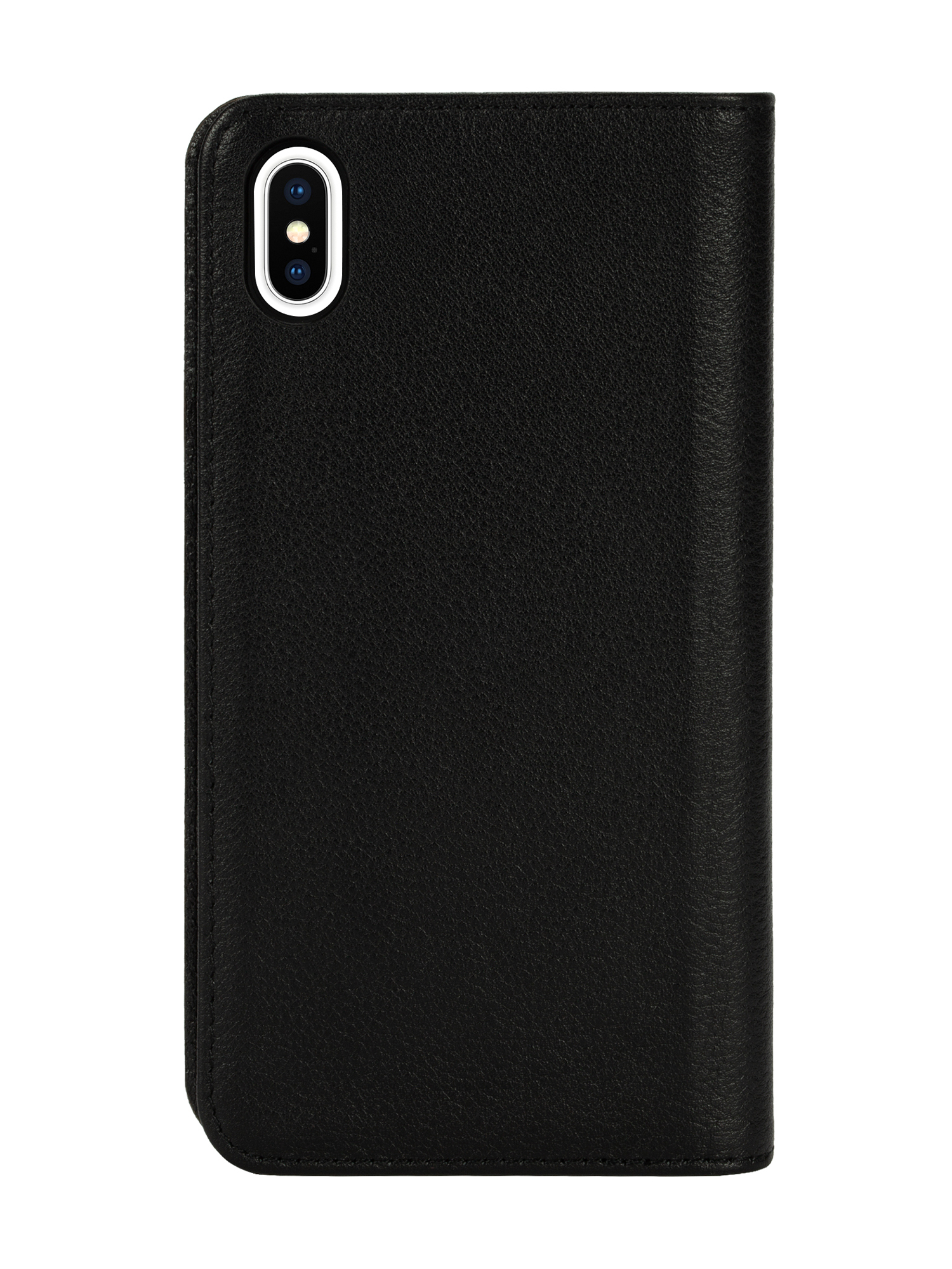 Diesel - DIESEL 2-IN-1 FOLIO CASE FOR IPHONE XS MAX, Unisex's Black leather printed and debossed logo case, iPhone XS MaX in Black - 2