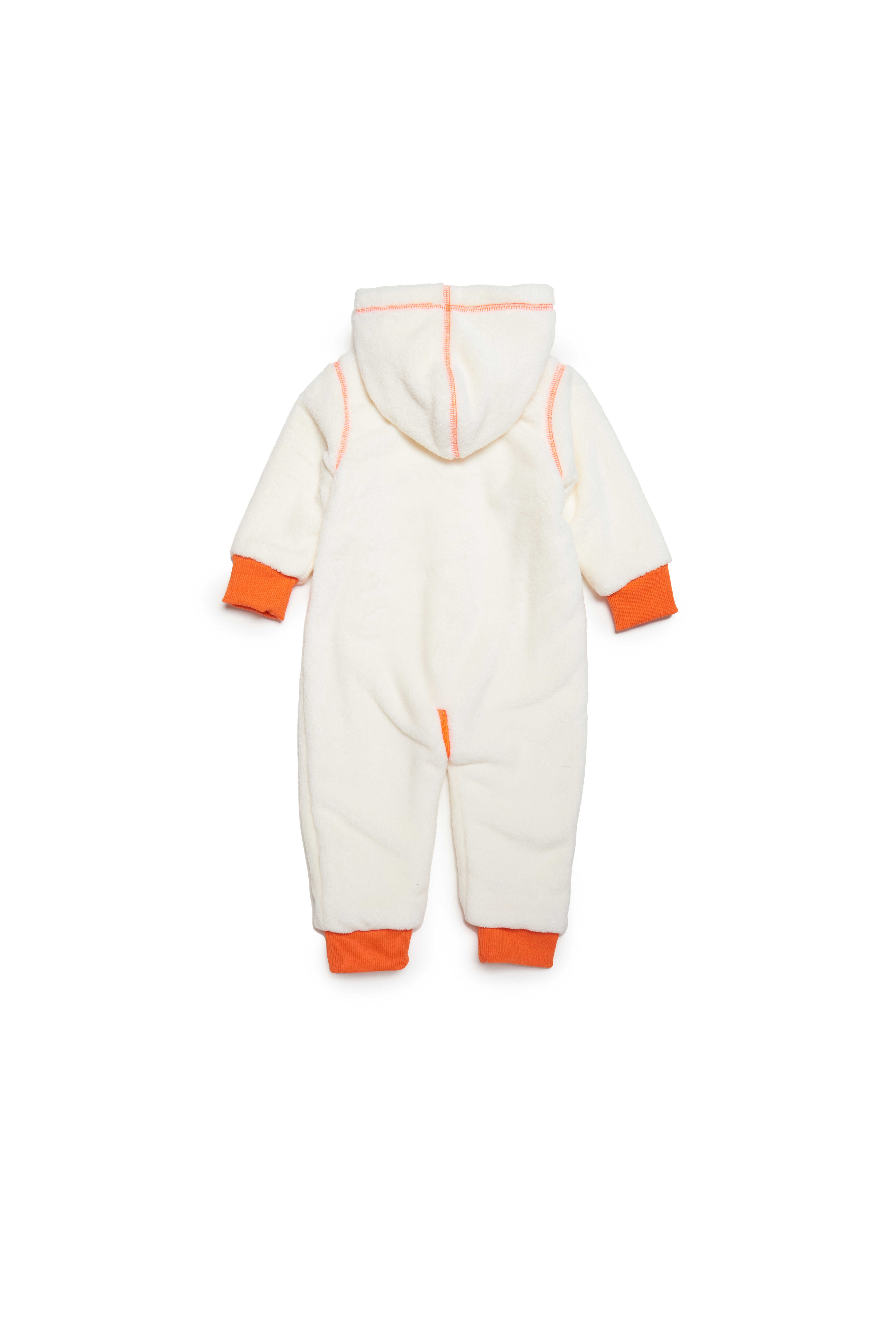 Diesel - JOBRILLIB-SKI, Unisex's Fleece jumpsuit with contrast trims in White - 2