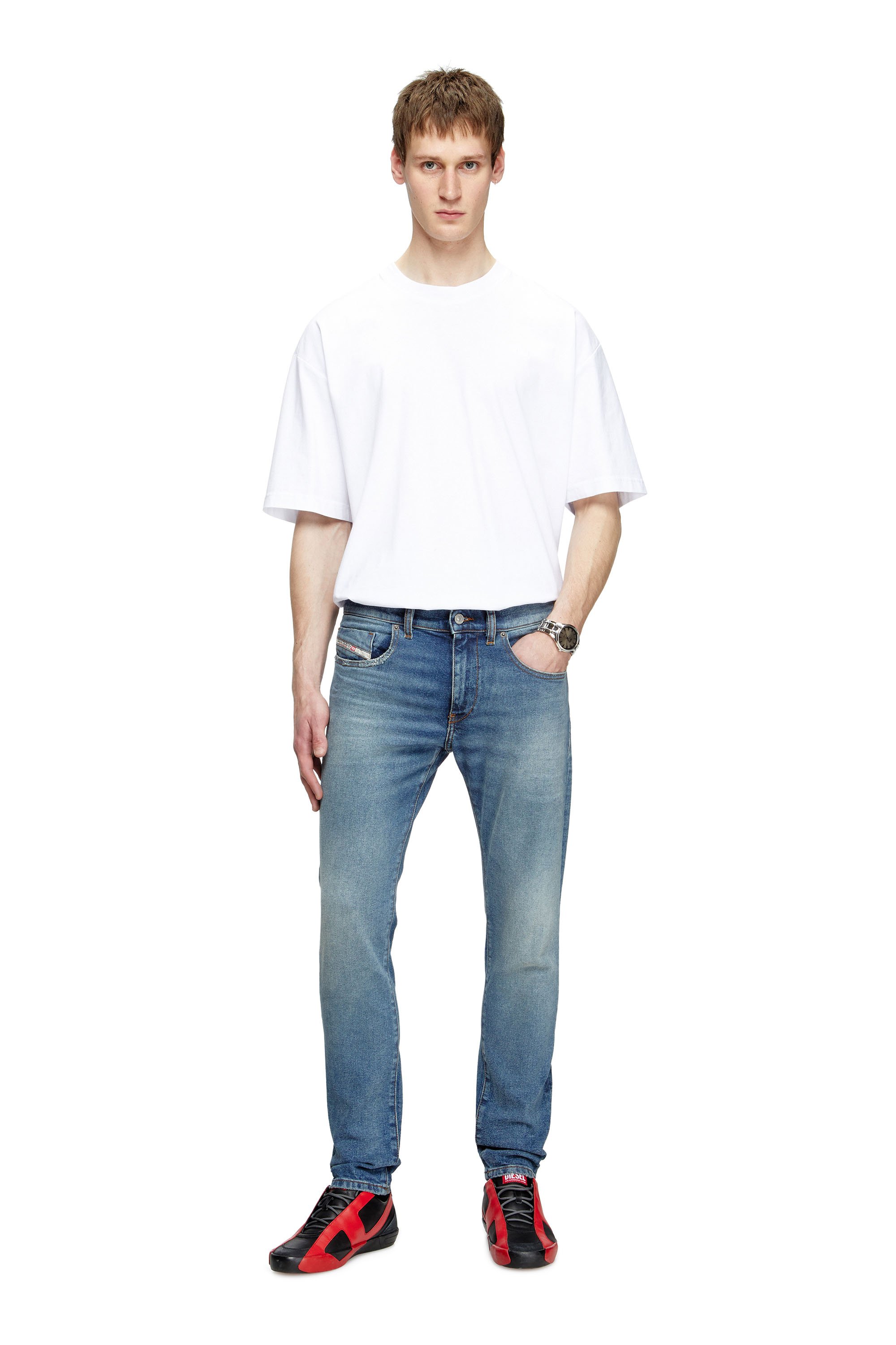 Diesel - Man's Slim Jeans 2019 D-Strukt 0DBEF, Medium blue - 2