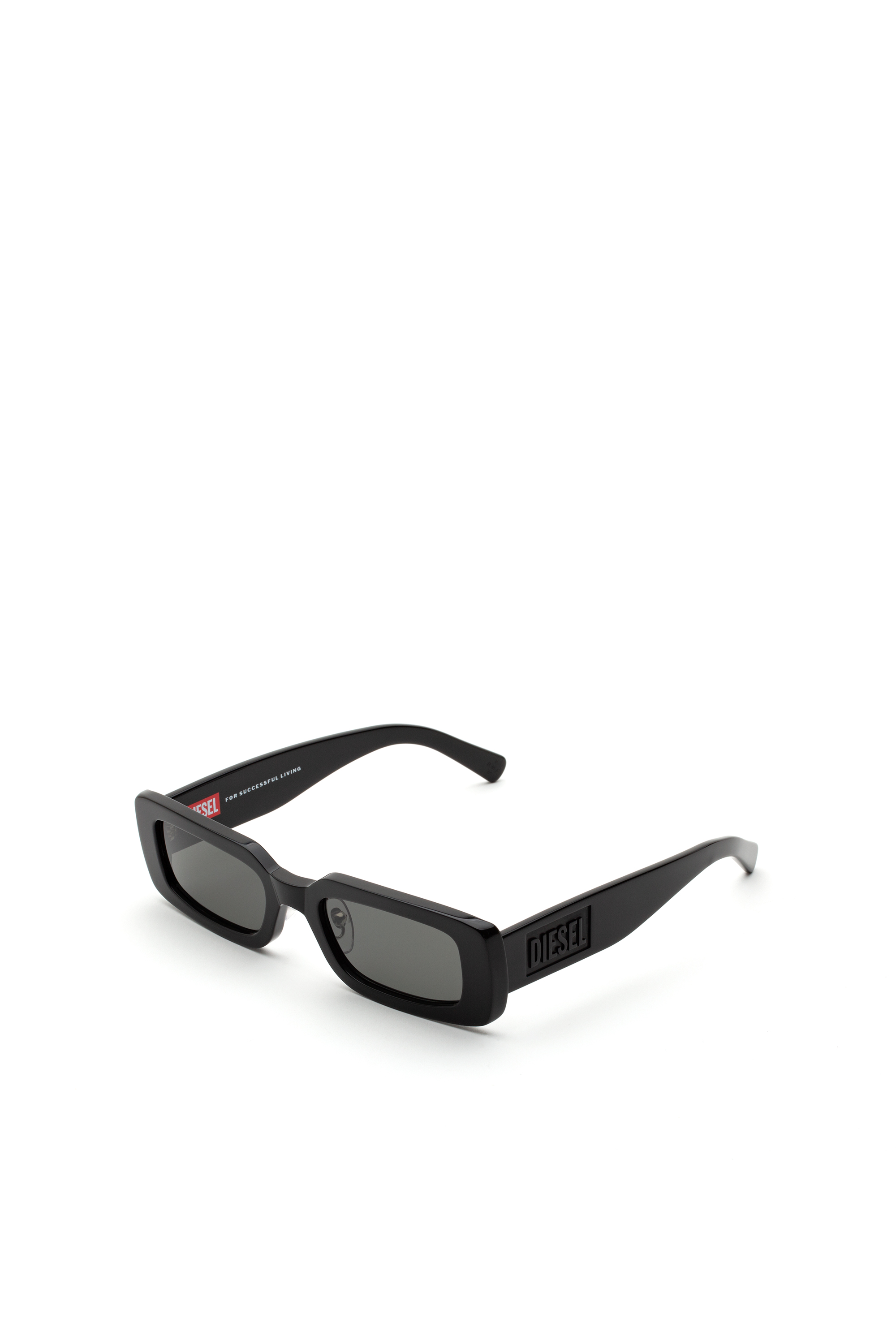 Diesel - DM0362, Unisex's Rectangular modern design sunglasses in Black - 2