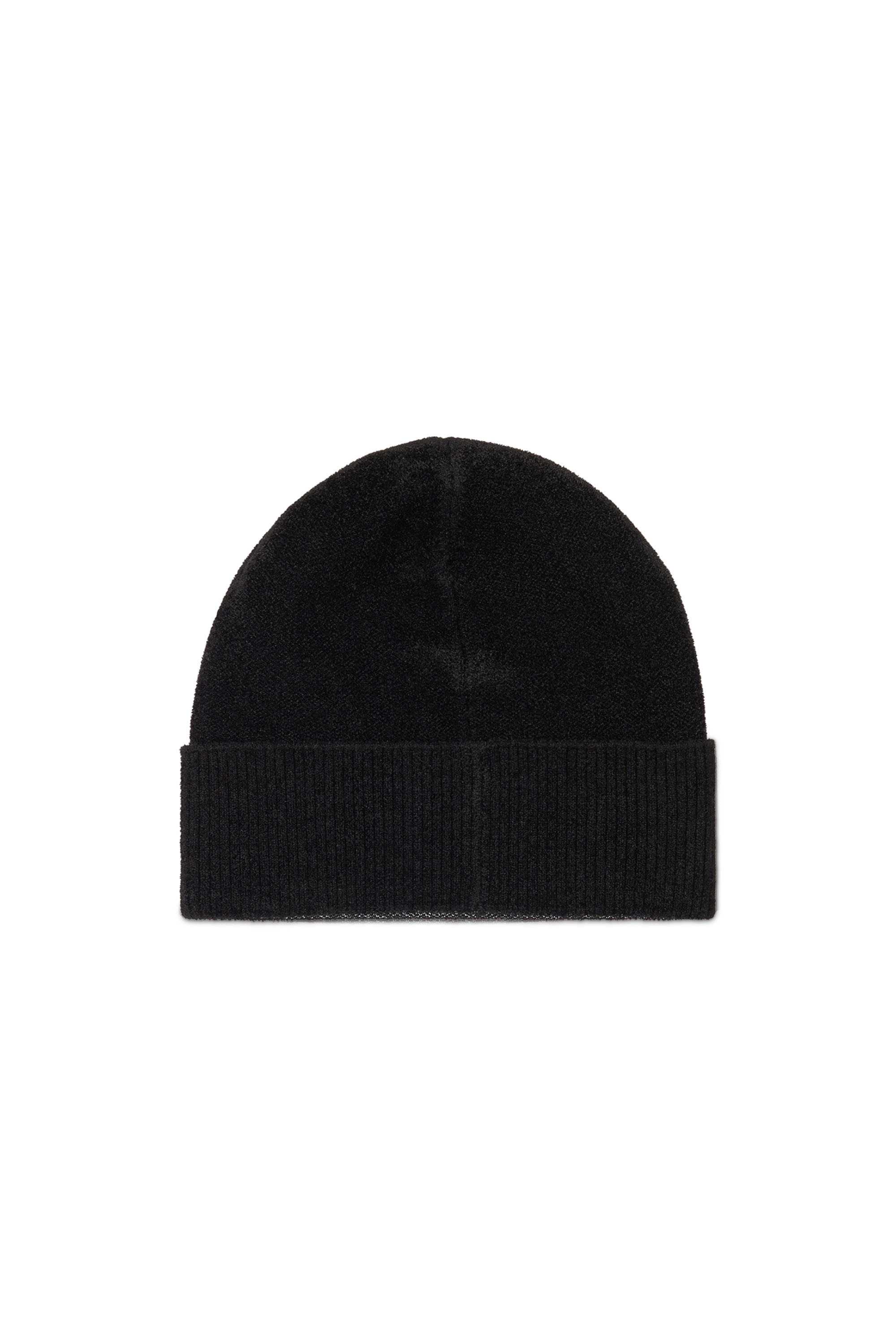Diesel - K-URIUS, Unisex's Beanie with distressed oval D logo in Black - 2