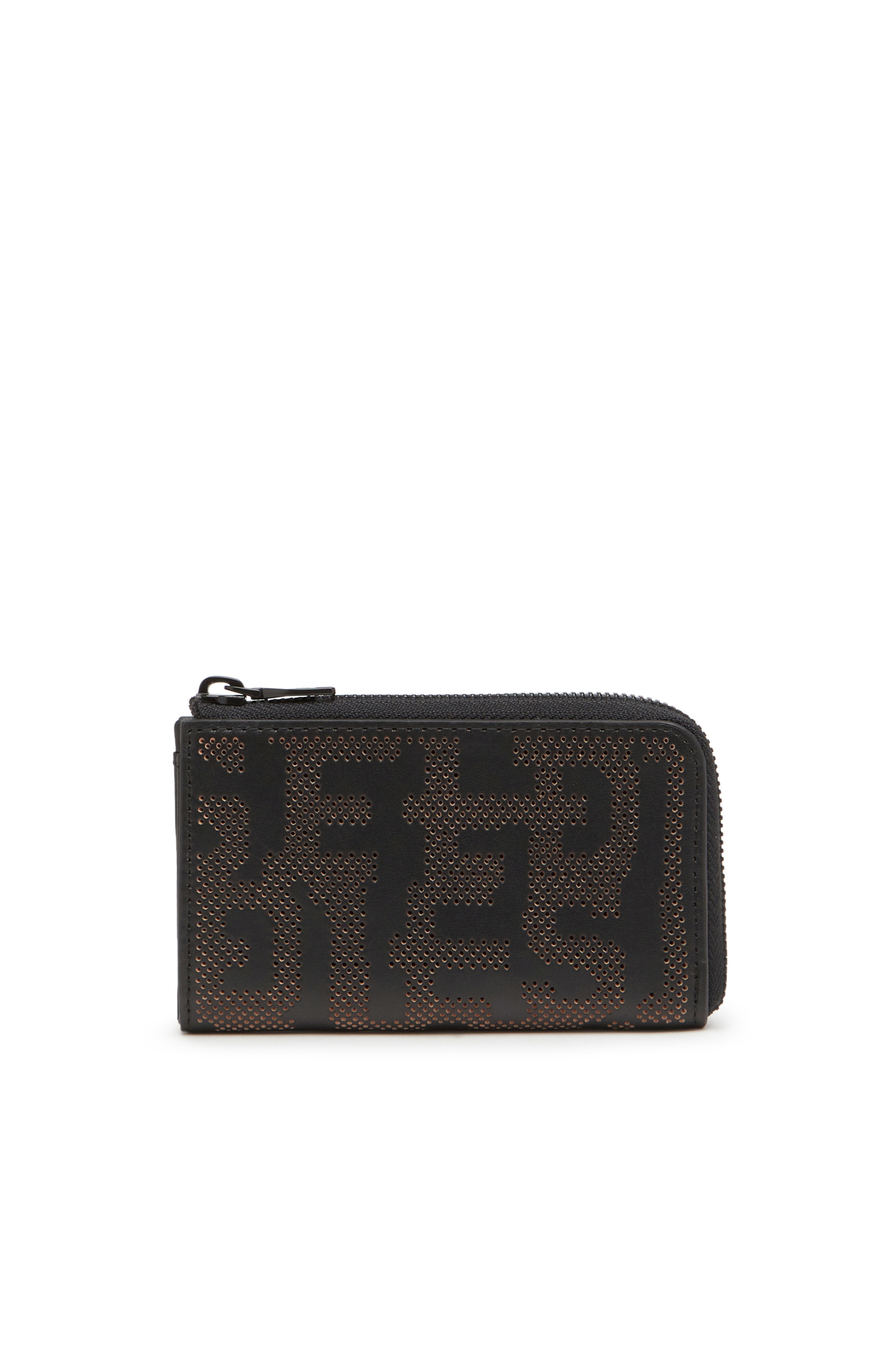 Diesel - PC MONOGRAM KEY HOLDER, Unisex's Key holder in perforated leather in Black - 1
