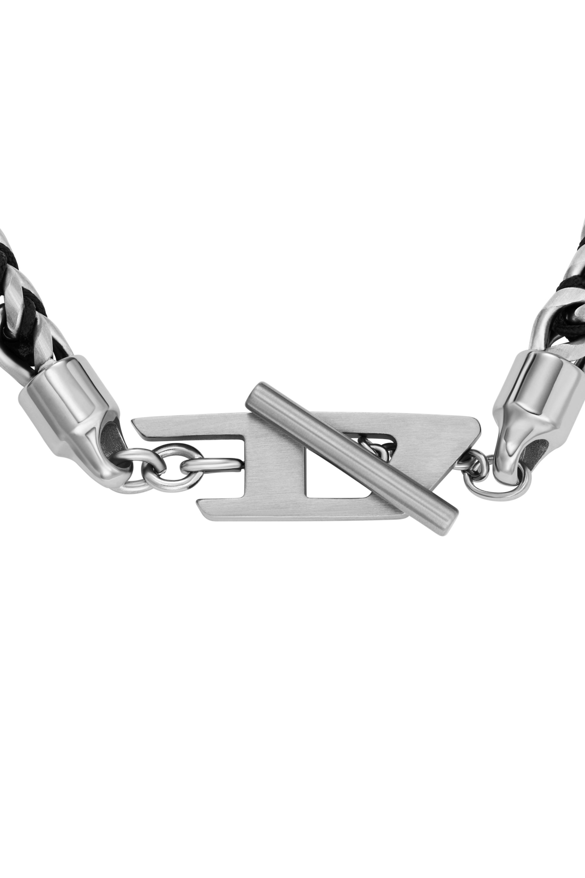 Diesel - DX1540040, Unisex's Stainless Steel Woven Chain Bracelet in Silver - 2