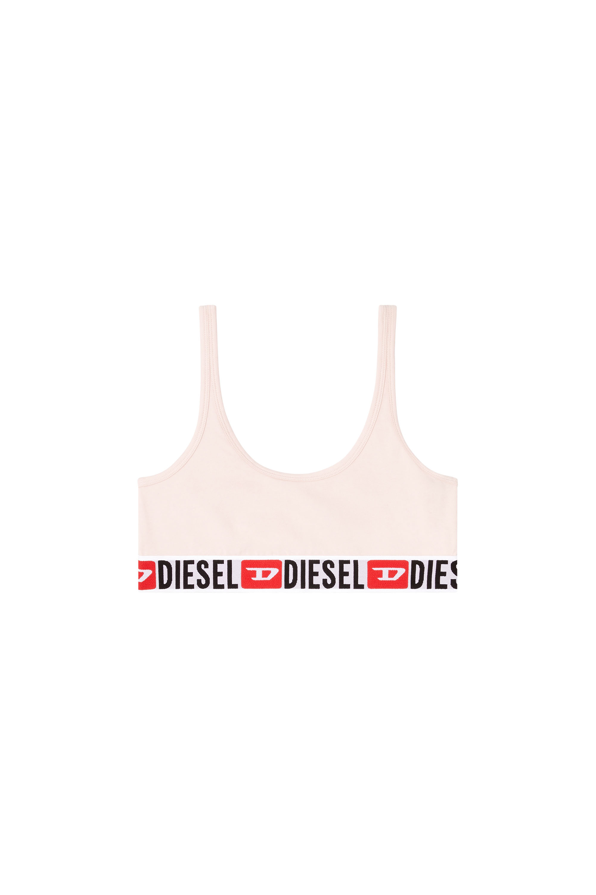 Diesel - UFSB-ORIBA, Woman's Bralette with logo band in Pink - 4