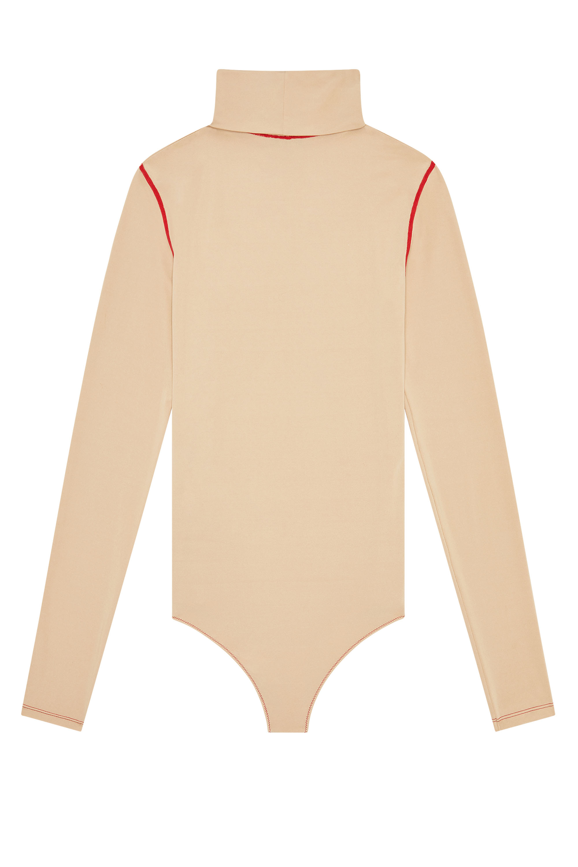 Diesel - UFBY-BRILLY, Woman's High-neck bodysuit with rhinestone logo in Face Powder - 2
