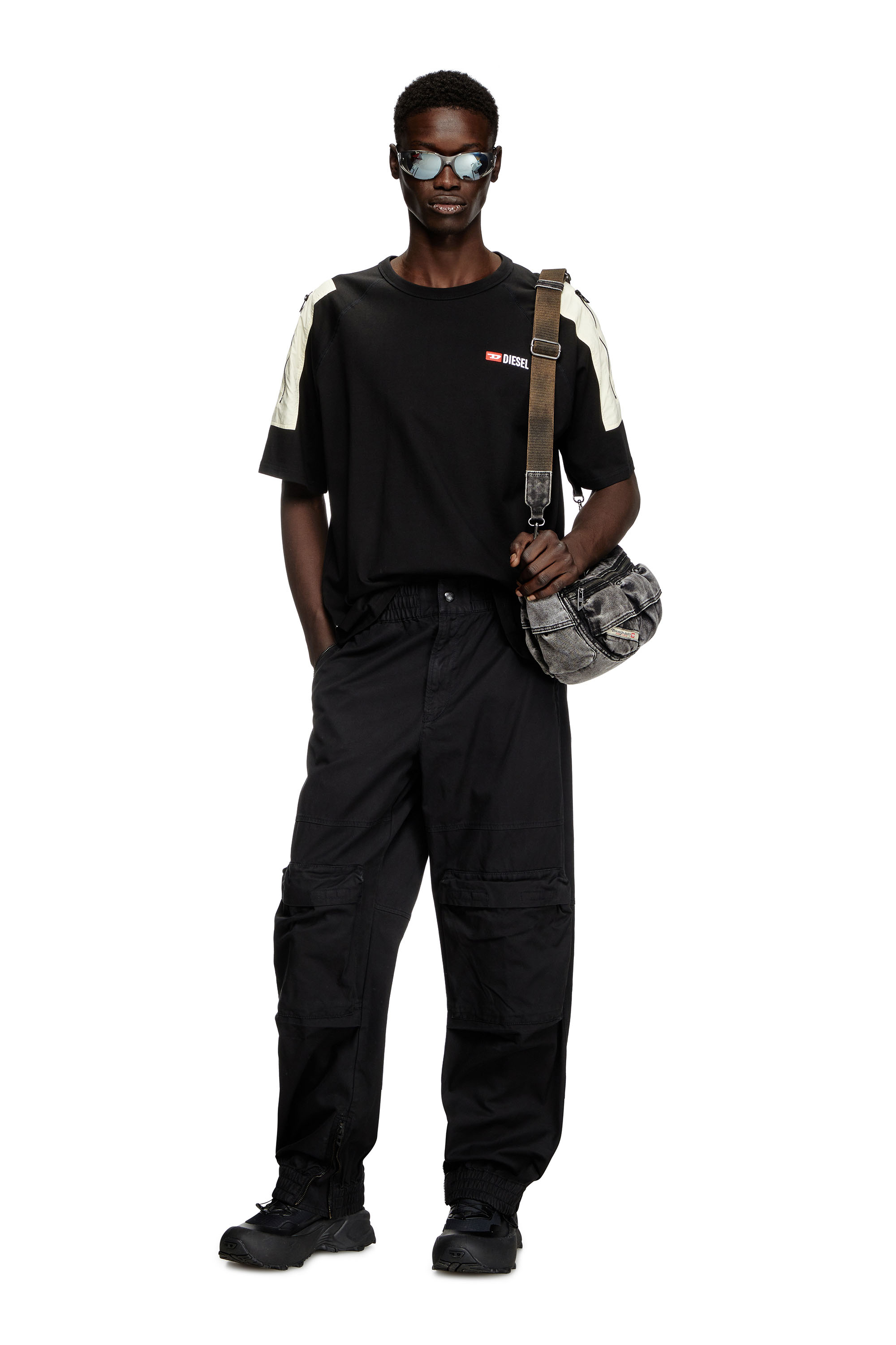 Diesel - P-BEECK, Man's Cargo pants in cotton twill in Black - 2