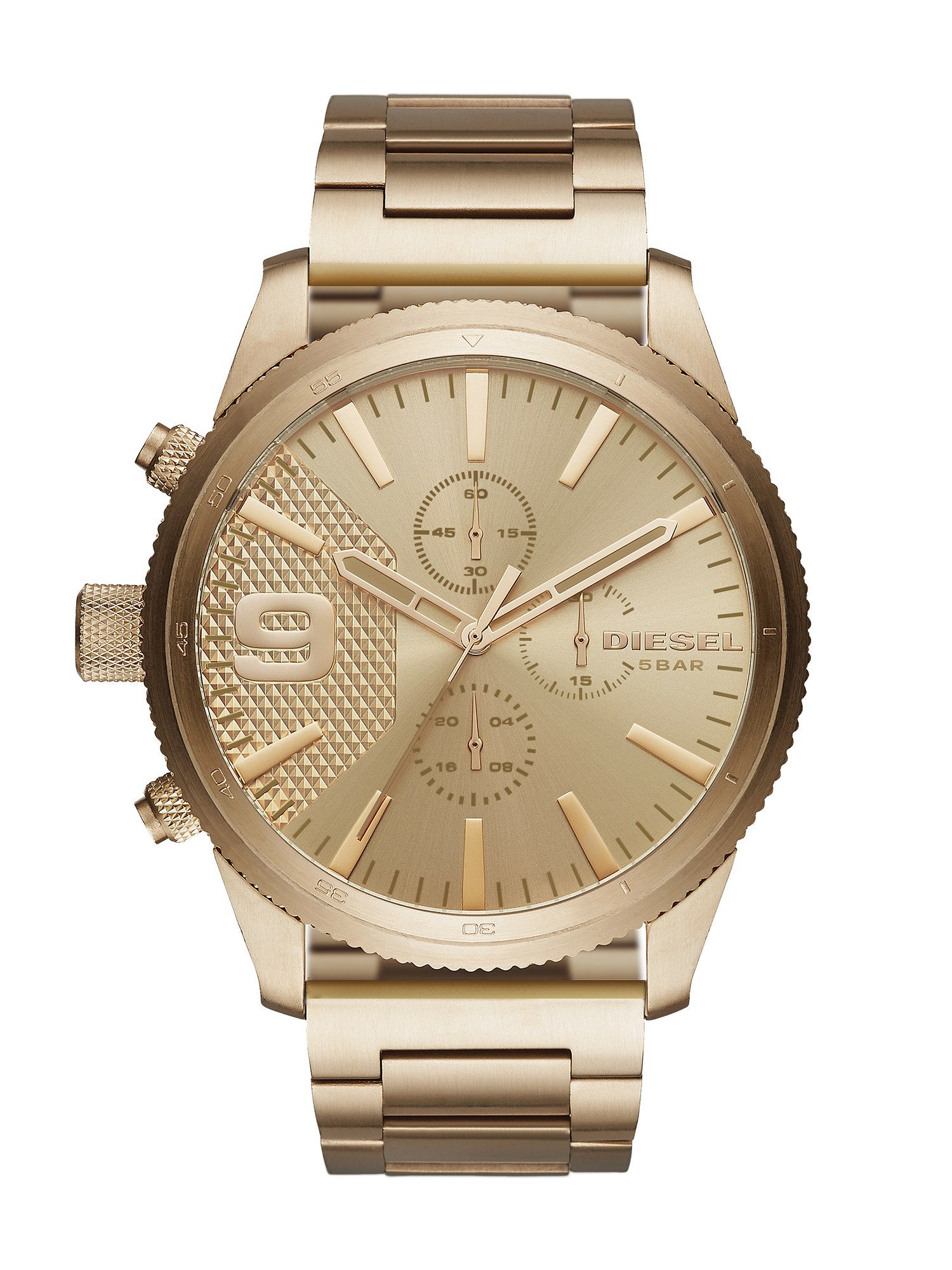 Diesel - DZ4446, Man's Gold-tone watch with single-link strap in Gold - 1