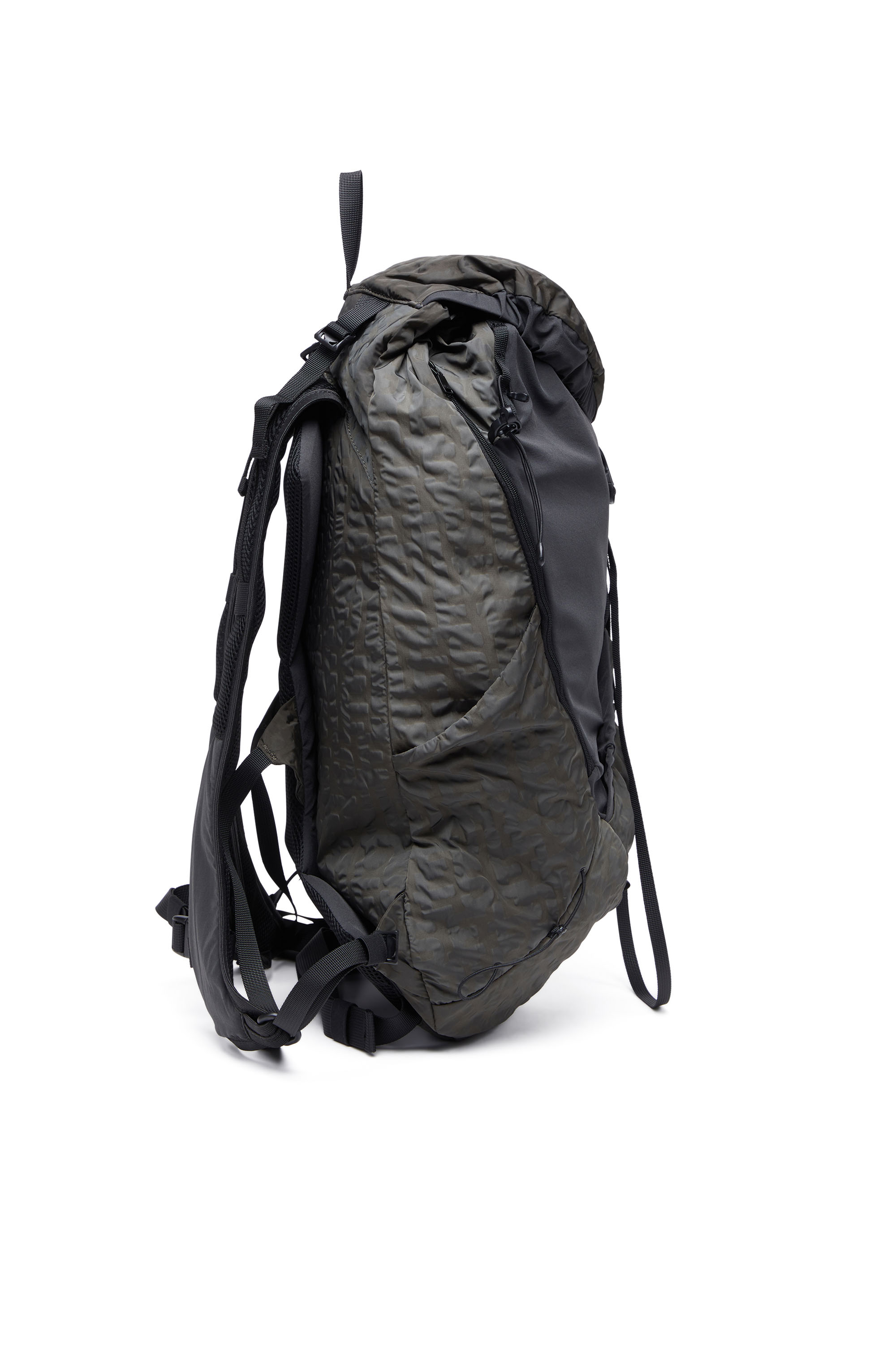 Diesel - DRAPE BACKPACK X, Unisex's Drape Backpack X - Backpack in nylon, Lycra and mesh in Black - 3