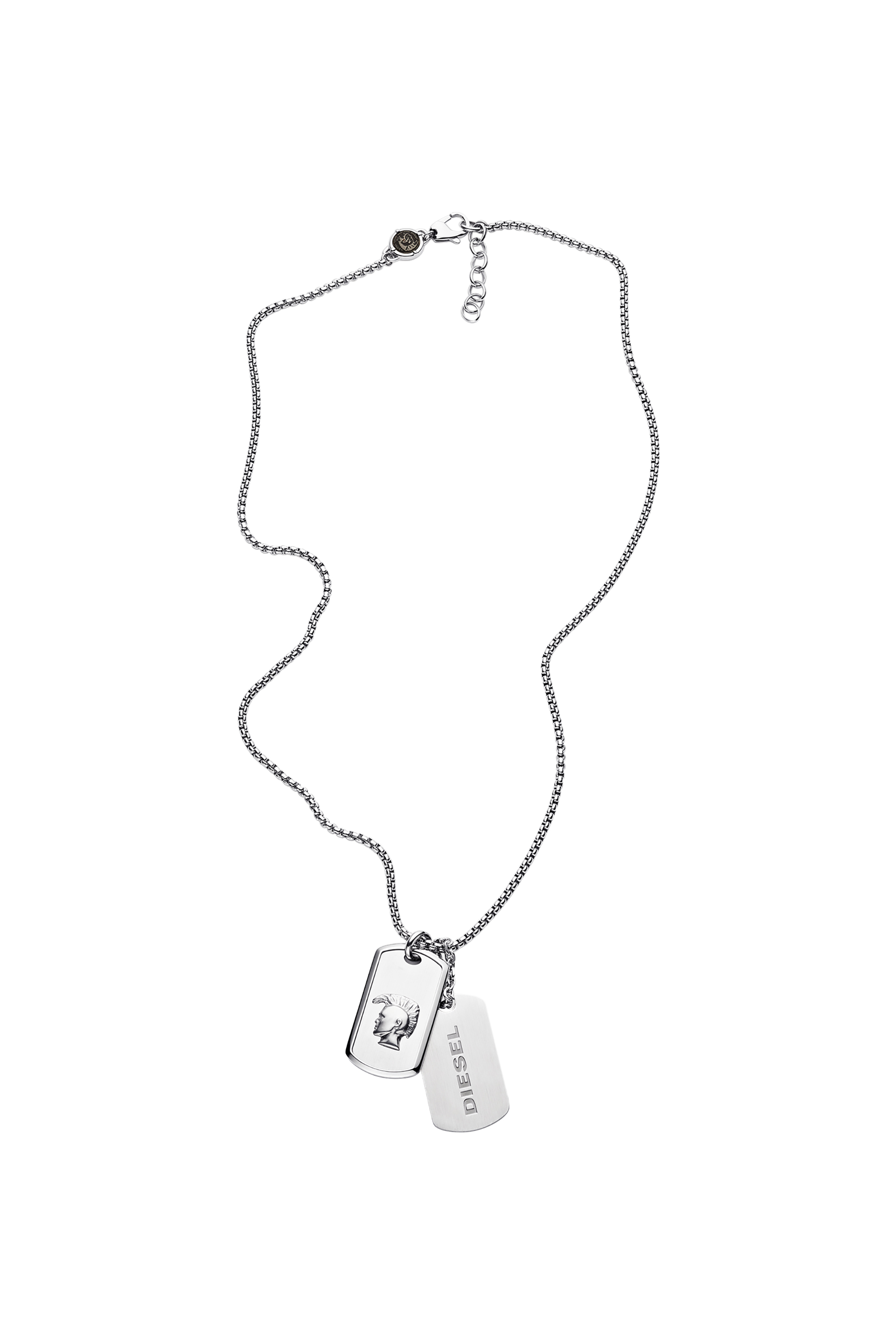 Diesel - DX1210, Man's Stainless Steel Double Dog Tag Necklace in Silver - 2