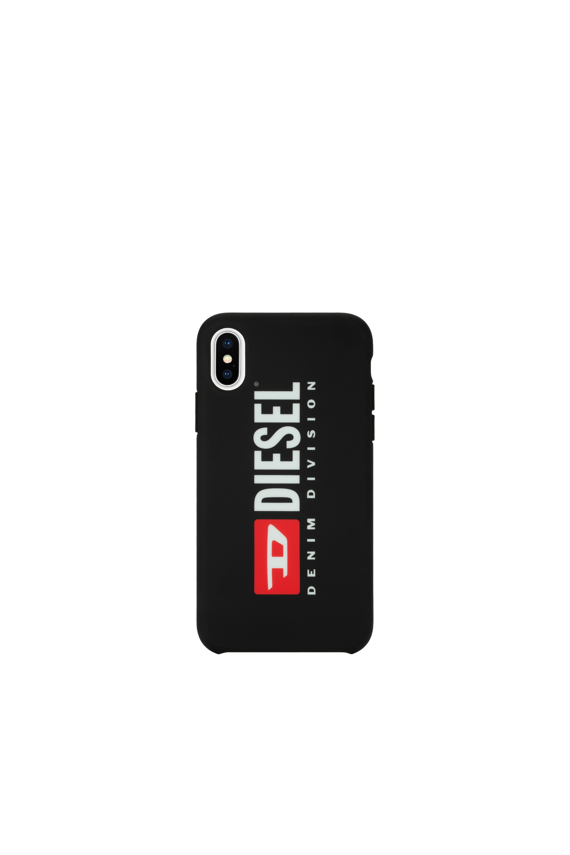 Diesel - DIESEL PRINTED CO-MOLD CASE FOR IPHONE XS & IPHONE X, Unisex's Soft touch logo black case, iPhone XS & iPhone X in Black/White - 2