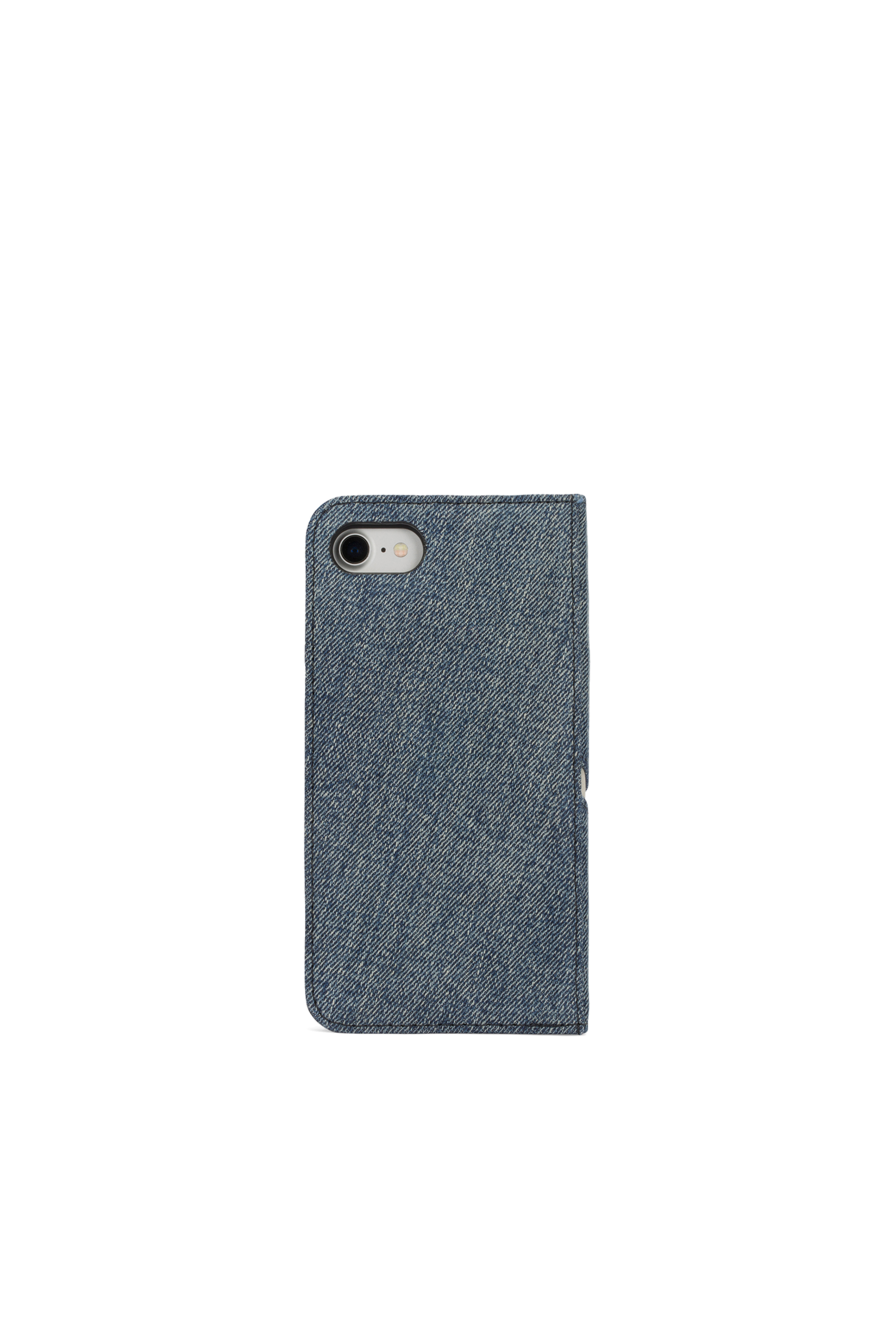 Diesel - DENIM IPHONE 8/7 FOLIO, Unisex's Denim folio, iPhone 8/7 in Blue Jeans - 2