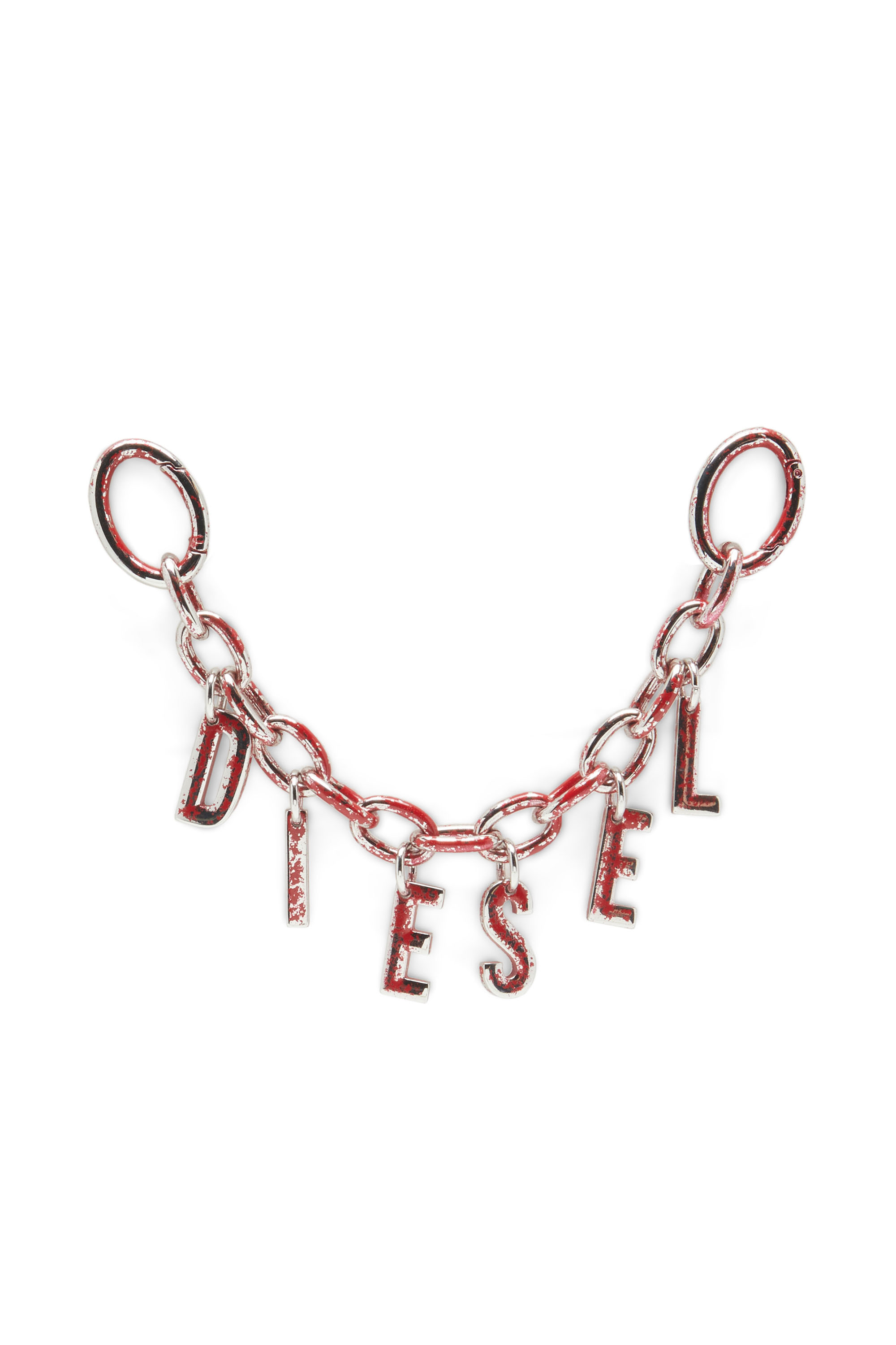 Diesel - A-LETTERS CHARM, Woman's Treated metal bag charm/charm bracelet in Red - 1