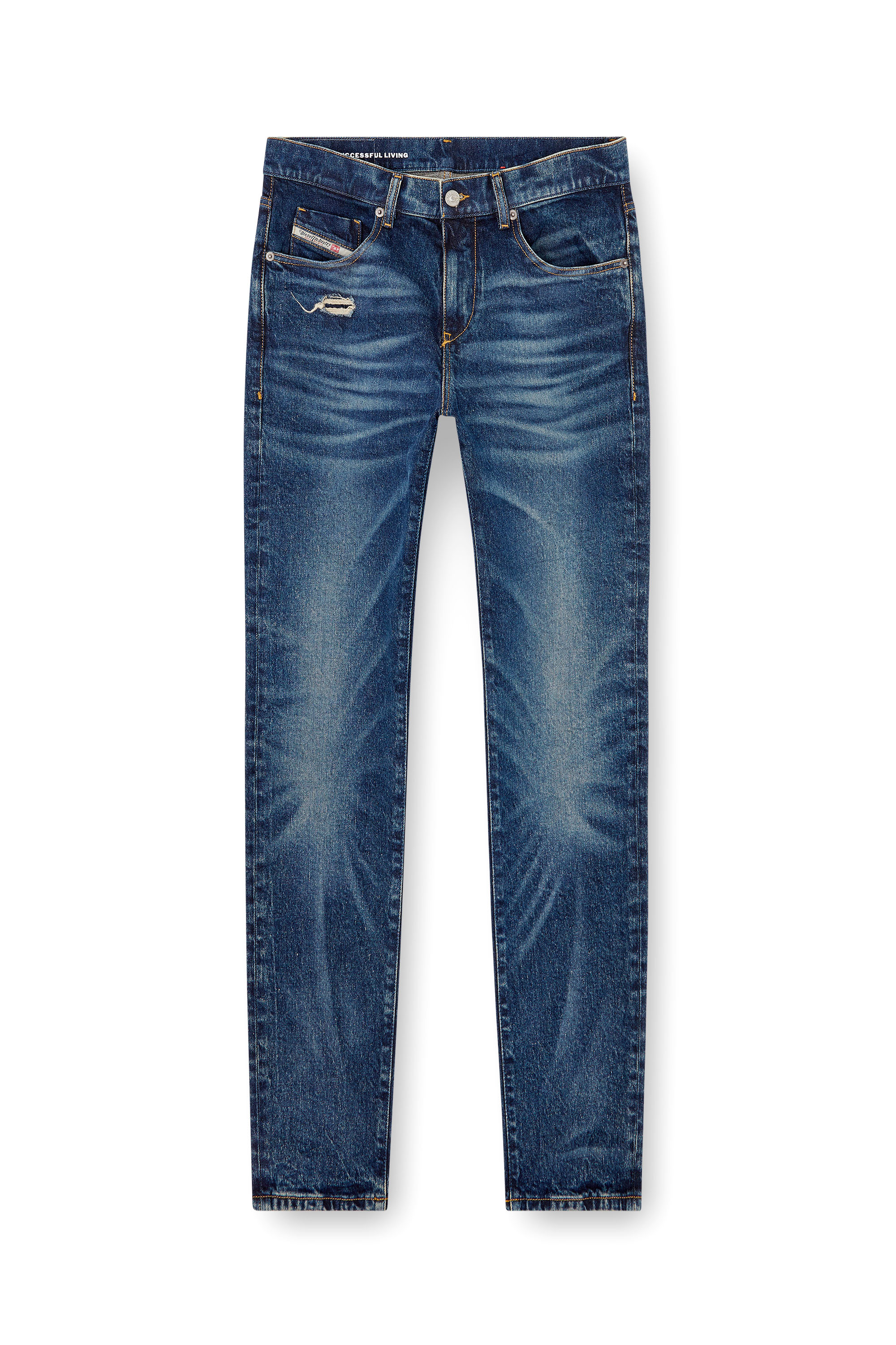 Diesel - Man's Slim Jeans 2019 D-Strukt 007Y3, Dark Blue - 3