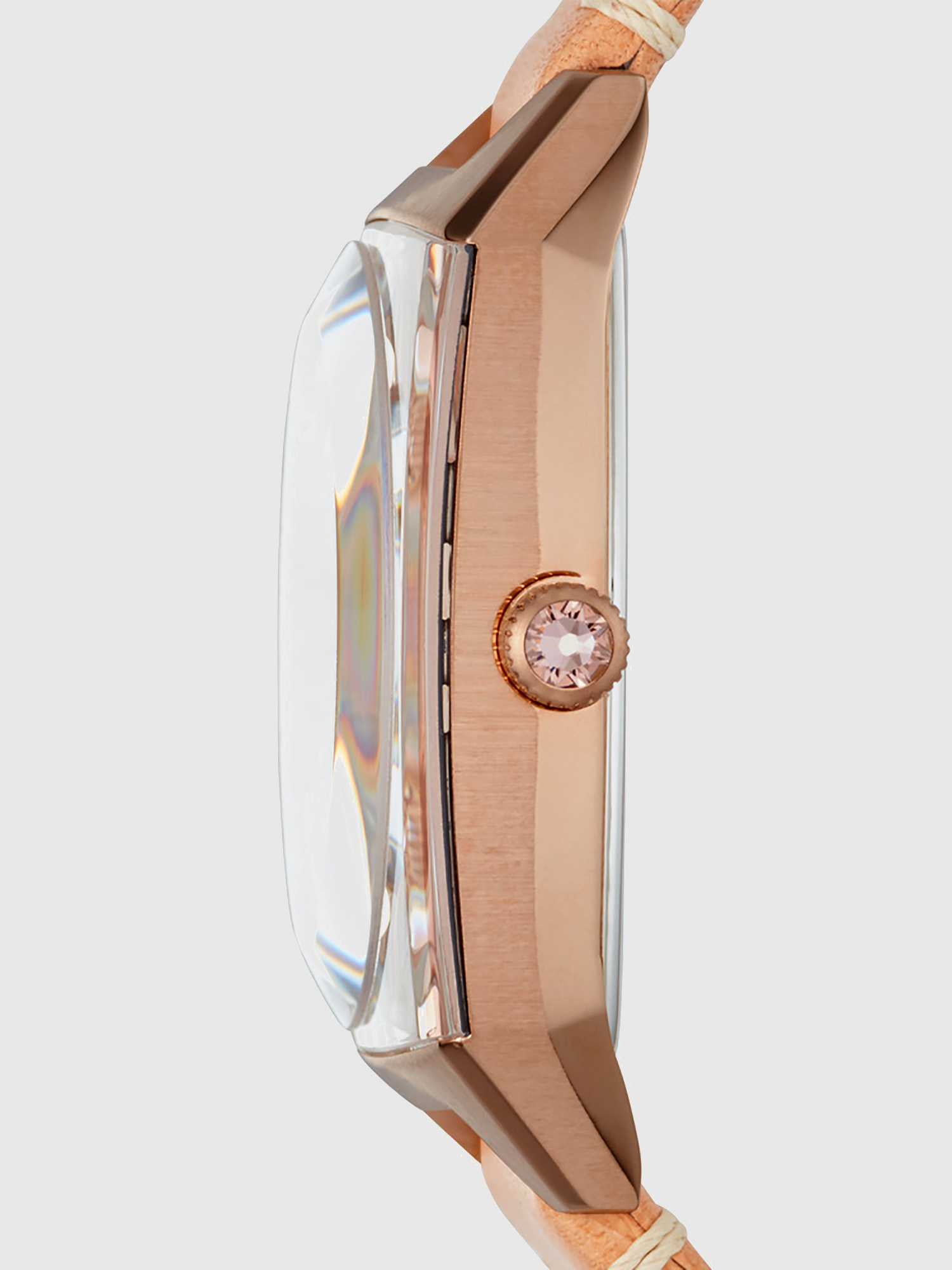 Diesel - DZ5556, Woman's Becky square rose gold-tone watch, 32 mm in Beige - 2