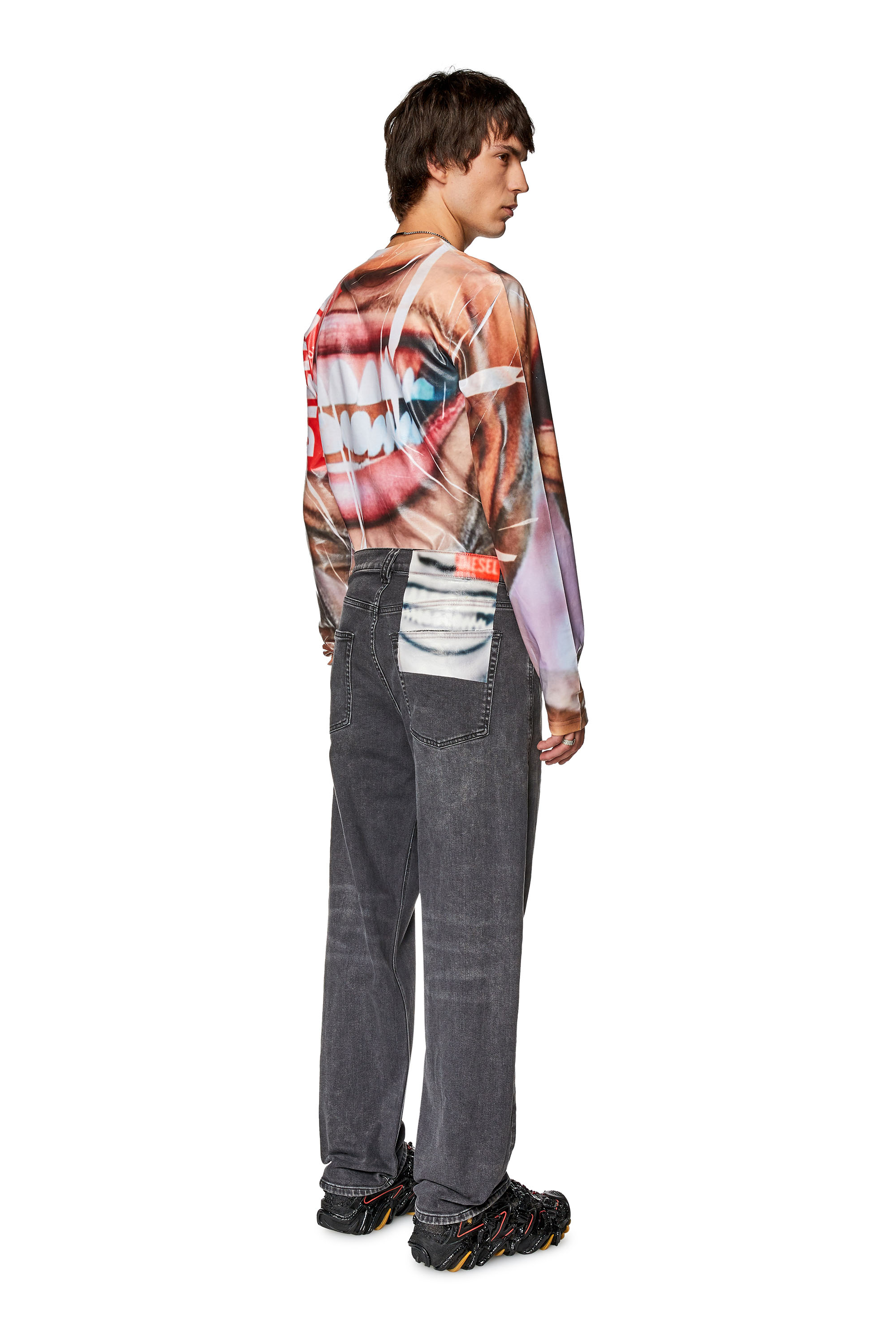 Diesel - Straight Jeans 2010 D-Macs 09I13, Man's Straight Jeans - 2010 D-Macs in Black/Dark grey - 2