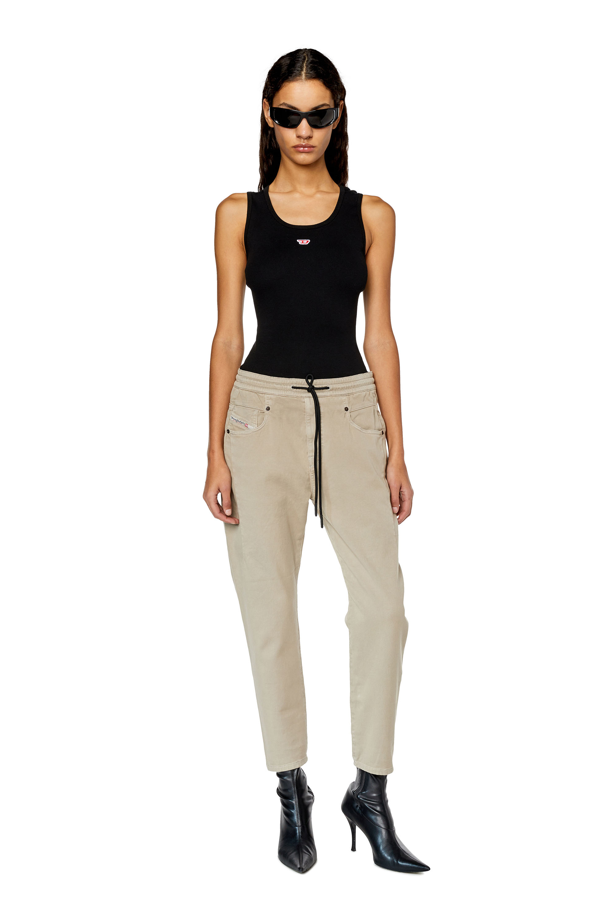 Diesel - Boyfriend 2041 D-Fayza Joggjeans® 068DY, Woman's Boyfriend 2041 D-Fayza Joggjeans® in Beige - 2