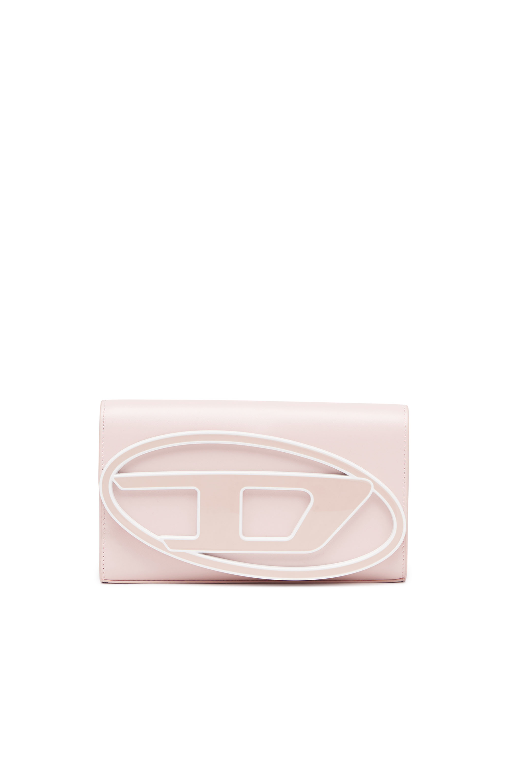 Diesel - 1DR WALLET STRAP, Woman's Wallet purse in pastel leather in Pink - 1