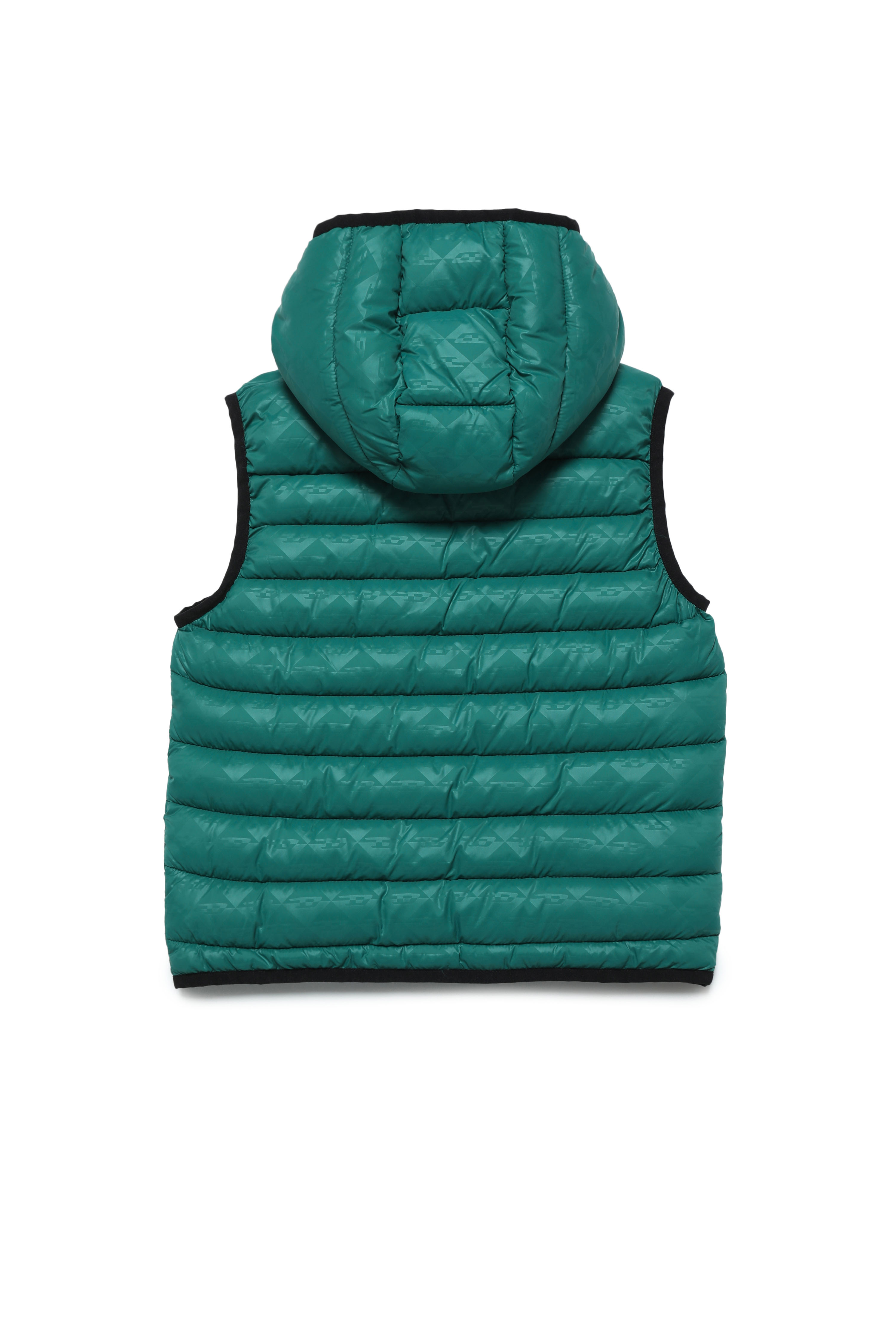Diesel - JKOP, Unisex's Puffer vest with D monogram print in Green - 2