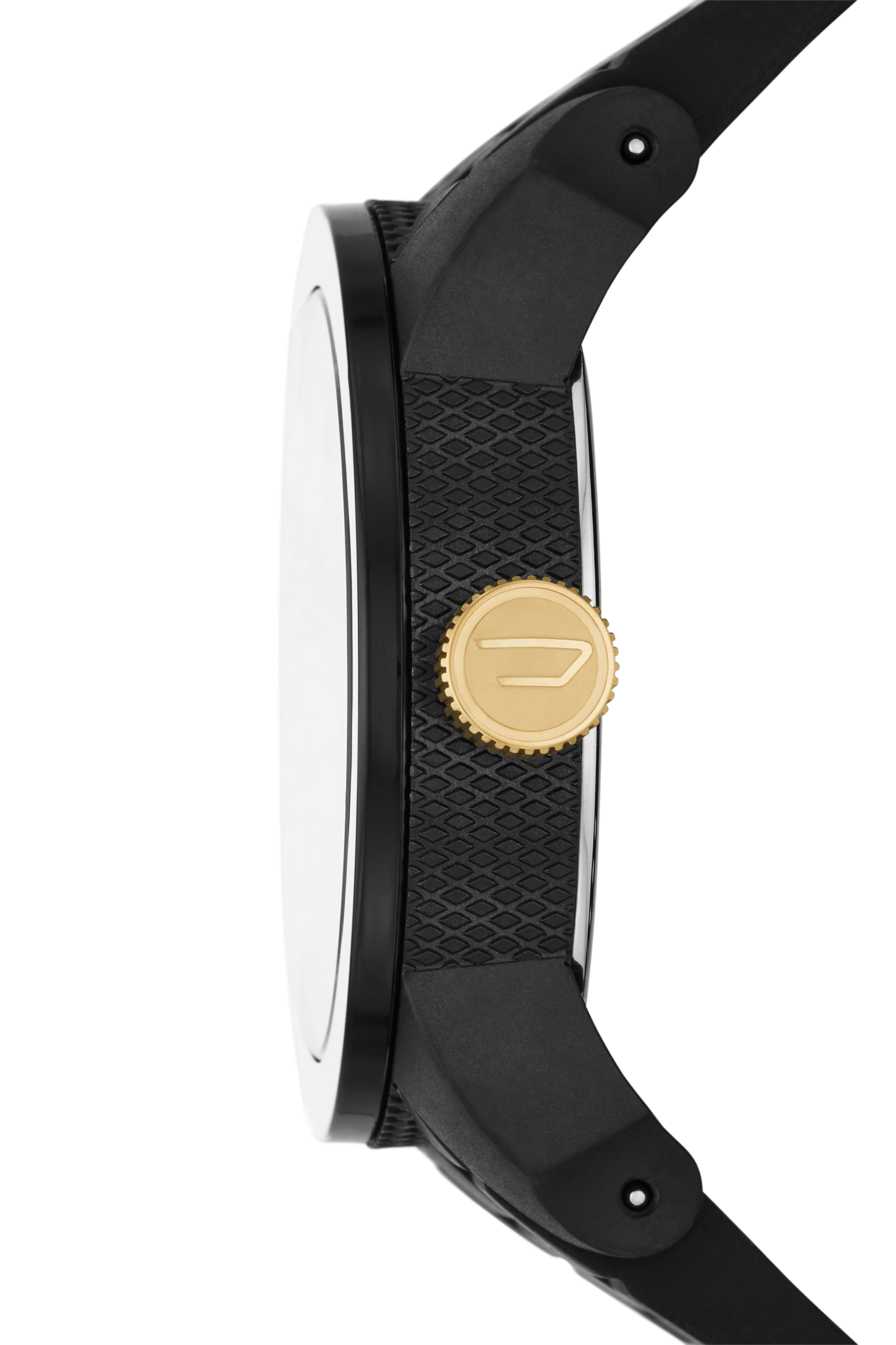 Diesel - DZ1972, Unisex's Double Down Silicone Watch in Black - 3