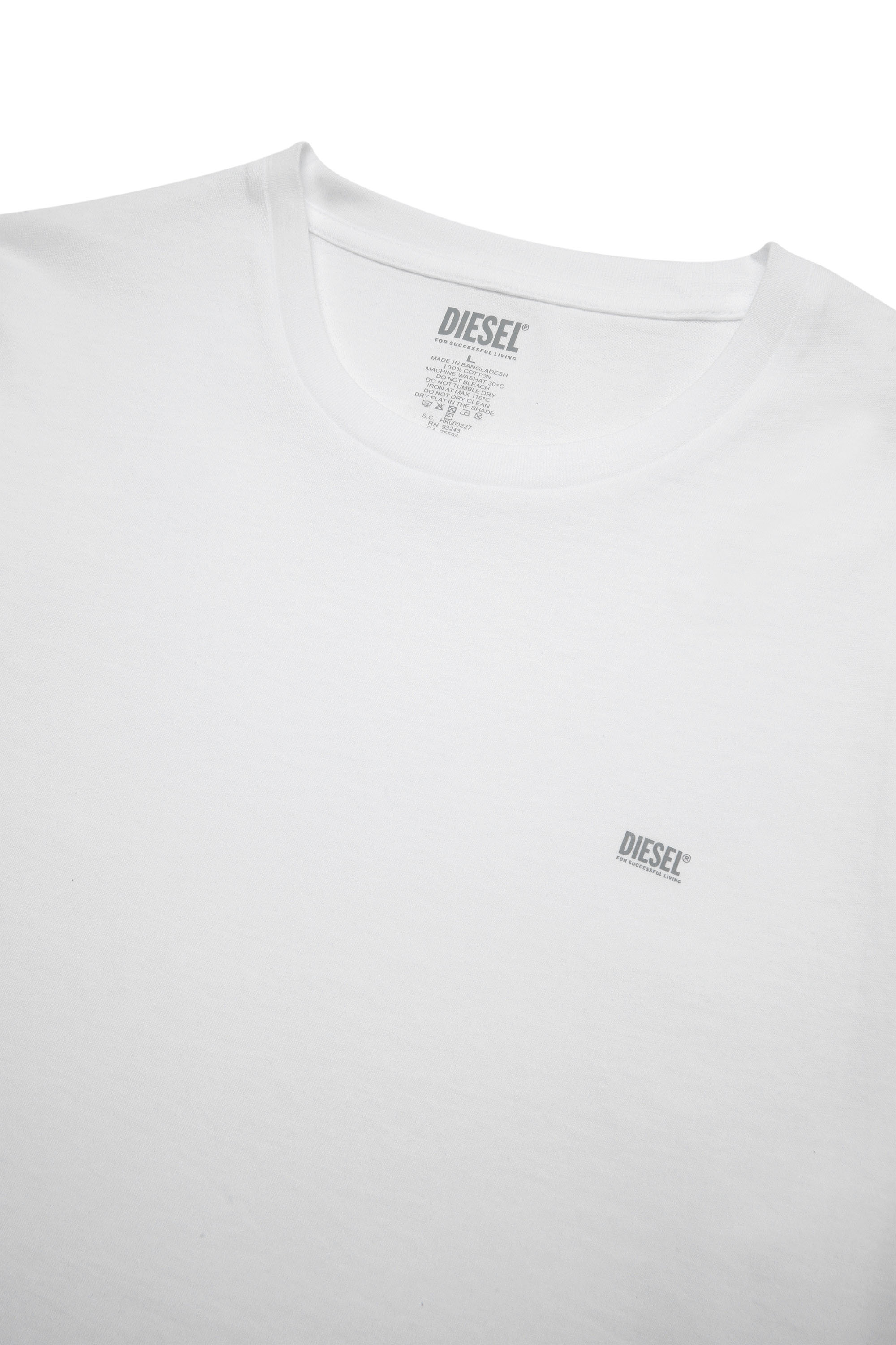 Diesel - UMTEE-RANDAL-TUBE-TWOPACK, Man's Two-pack of T-shirts with logo print in White - 4