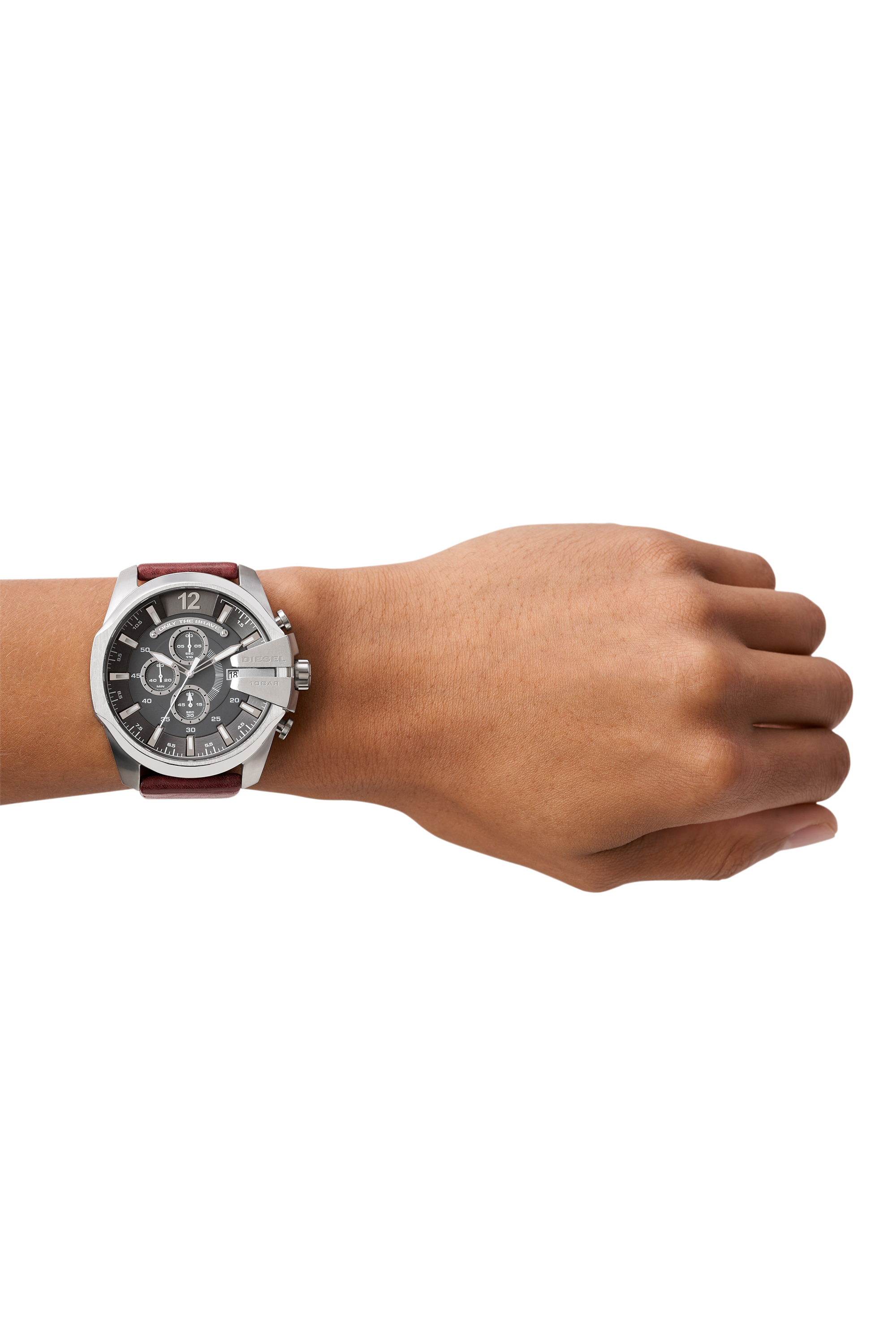 Diesel - DZ4290, Man's Brown leather watch in Brown - 2