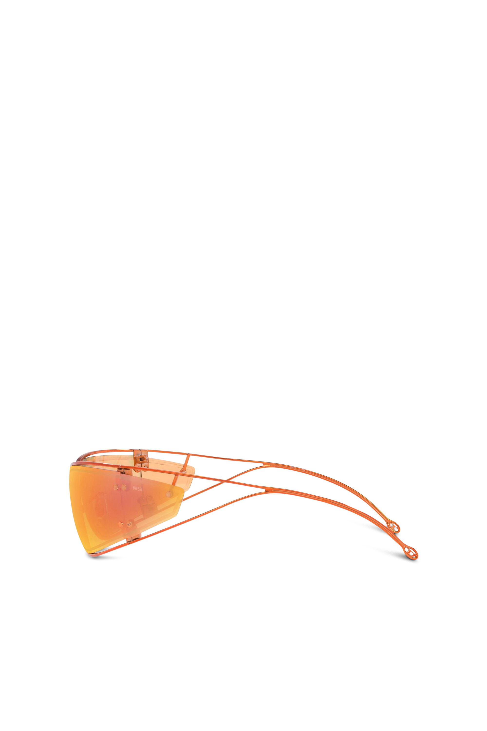 Diesel - 0DL1001, Unisex's Wraparound shape sunglasses in Orange - 4