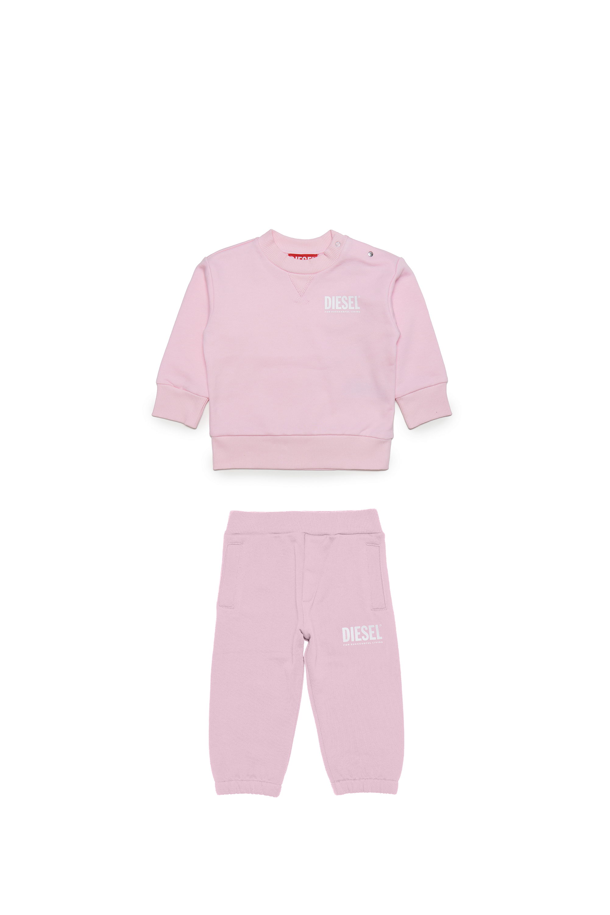 Diesel - SNARRIB-SET, Unisex's Tracksuit with logo prints in Pink - 1