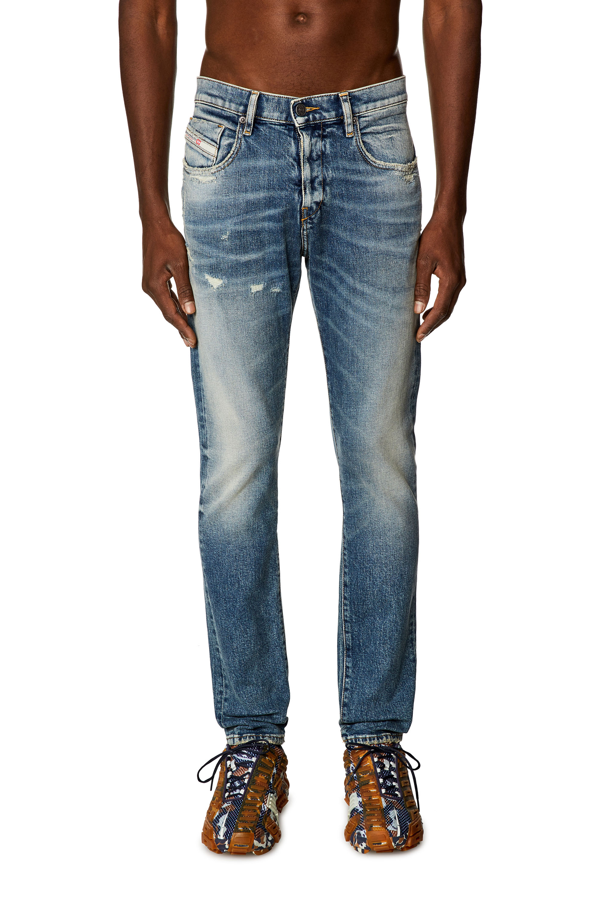 Diesel - Man's Slim Jeans 2019 D-Strukt E07L1, Medium blue - 1